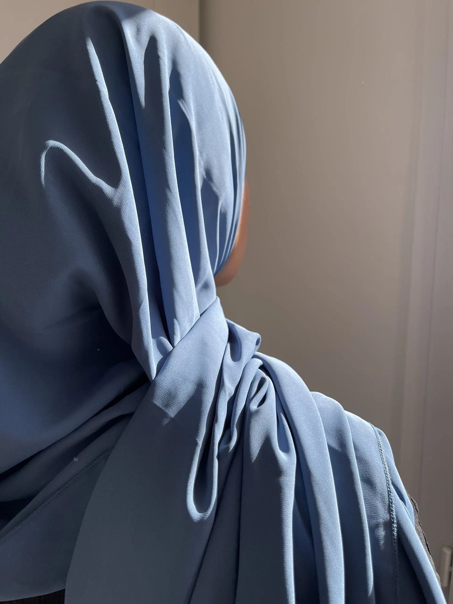 Blue denim Medina silk veil