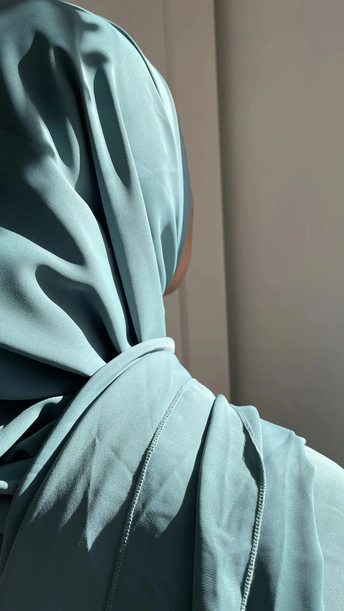 Voile Soie de Médine vert d’eau foncé - Alniya Paris