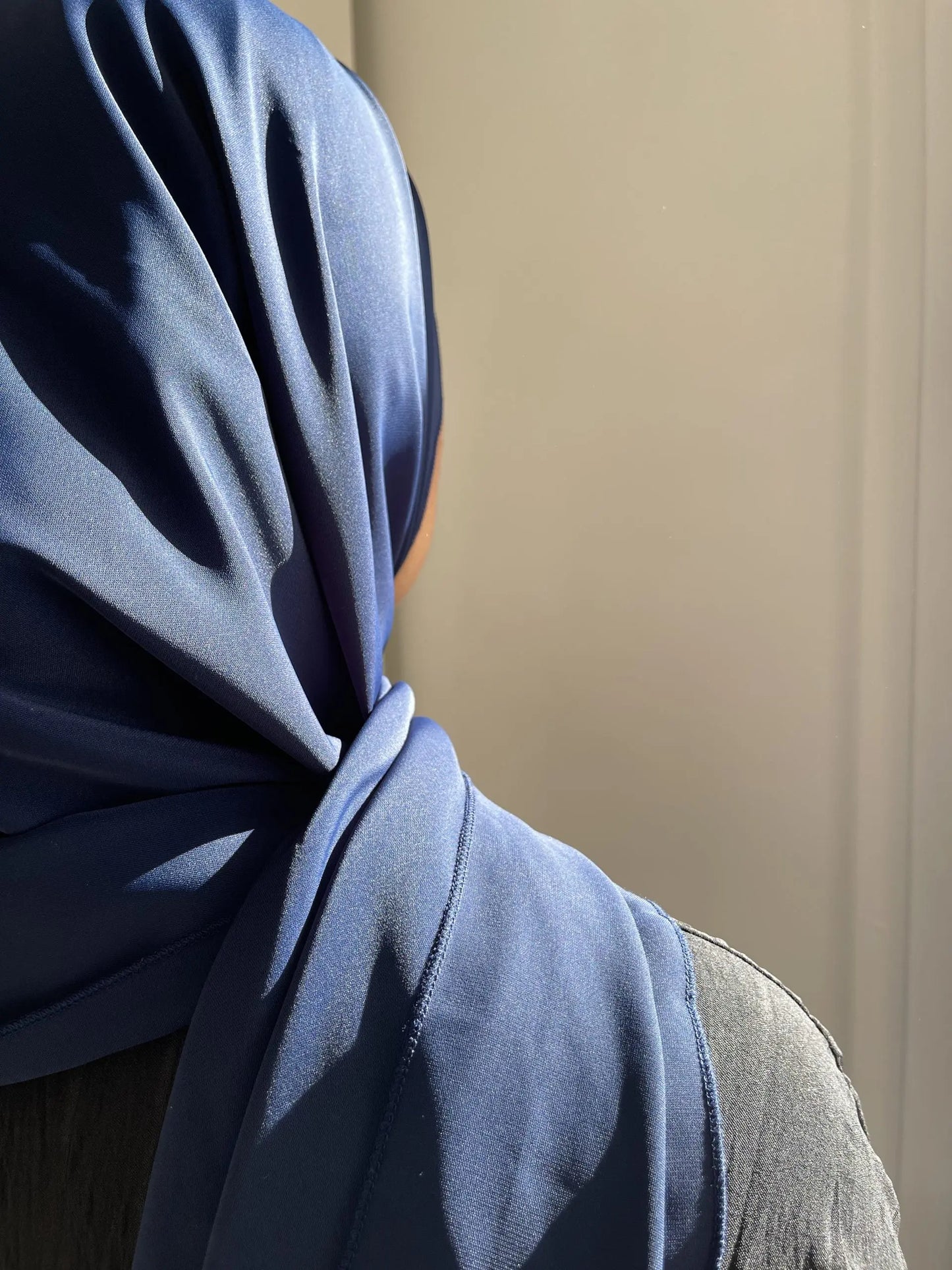 Navy blue Medina silk veil