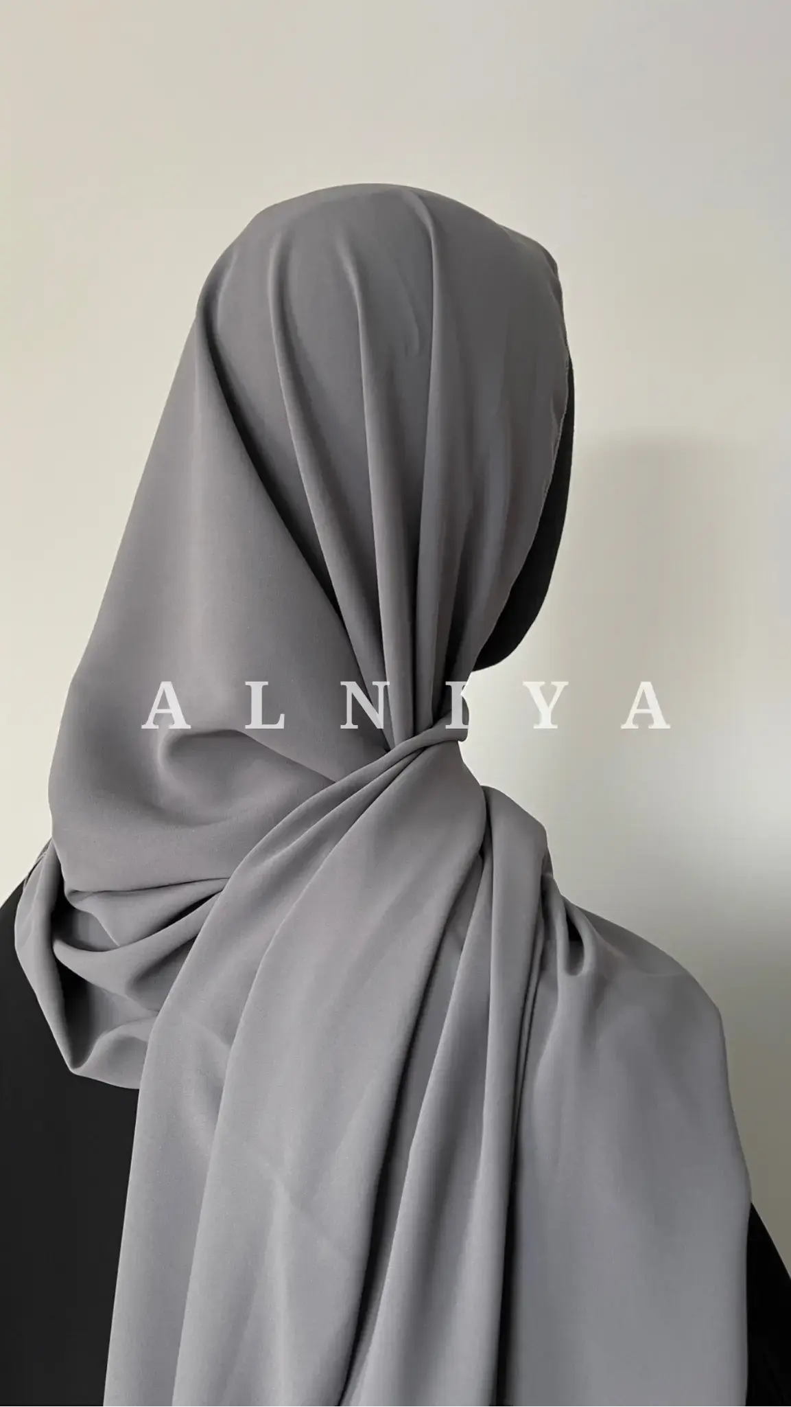 Voile Soie de Médine gris foncé - Alniya Paris