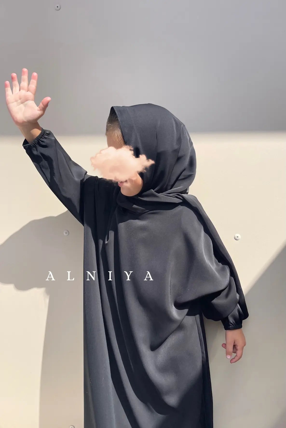 ABAYA HIJAB INTÉGRÉ FILLE Noir / Taille 3