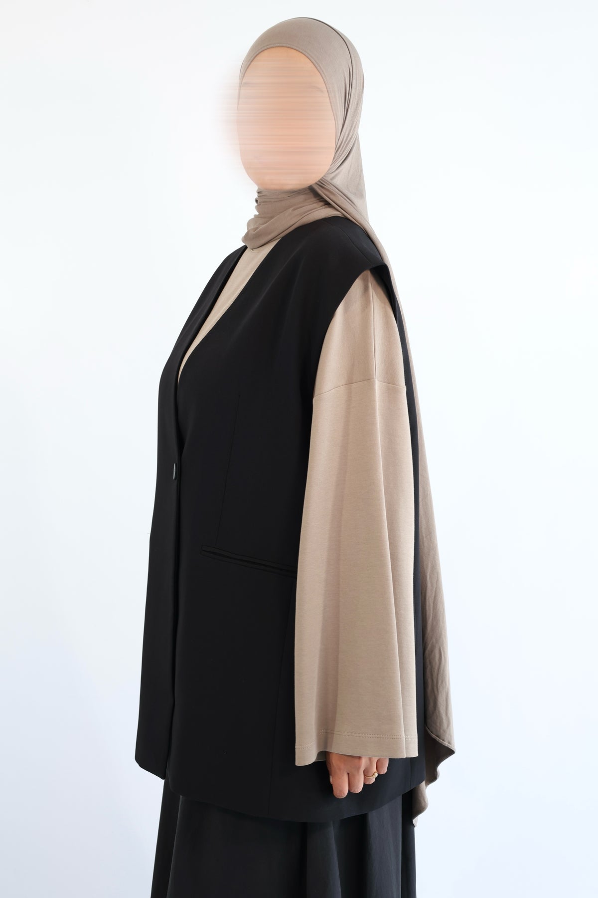 BLAZER SANS MANCHES OVERSIZE