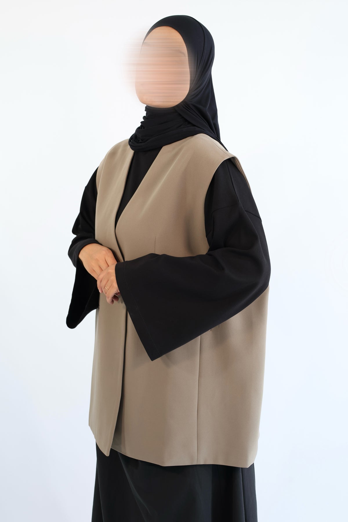 BLAZER SANS MANCHES OVERSIZE