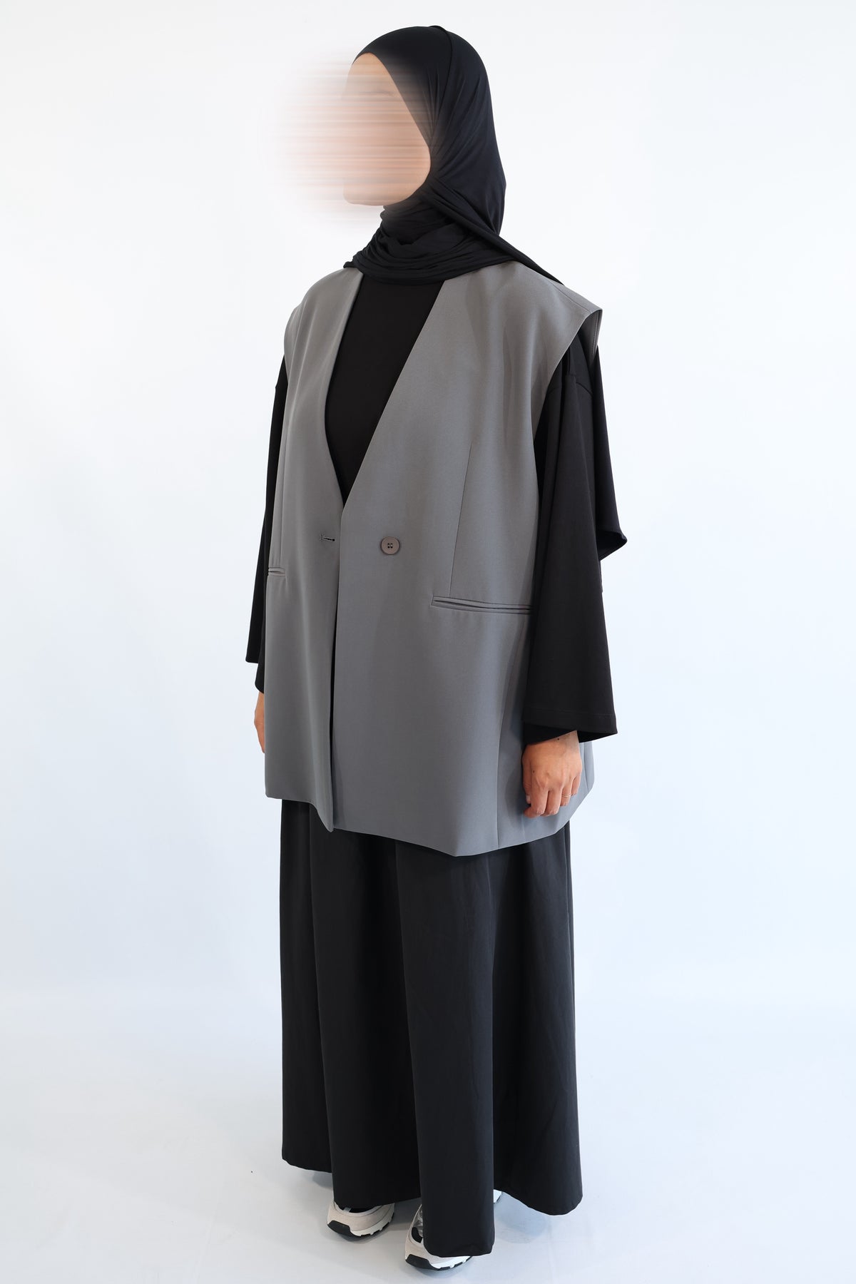 BLAZER SANS MANCHES OVERSIZE