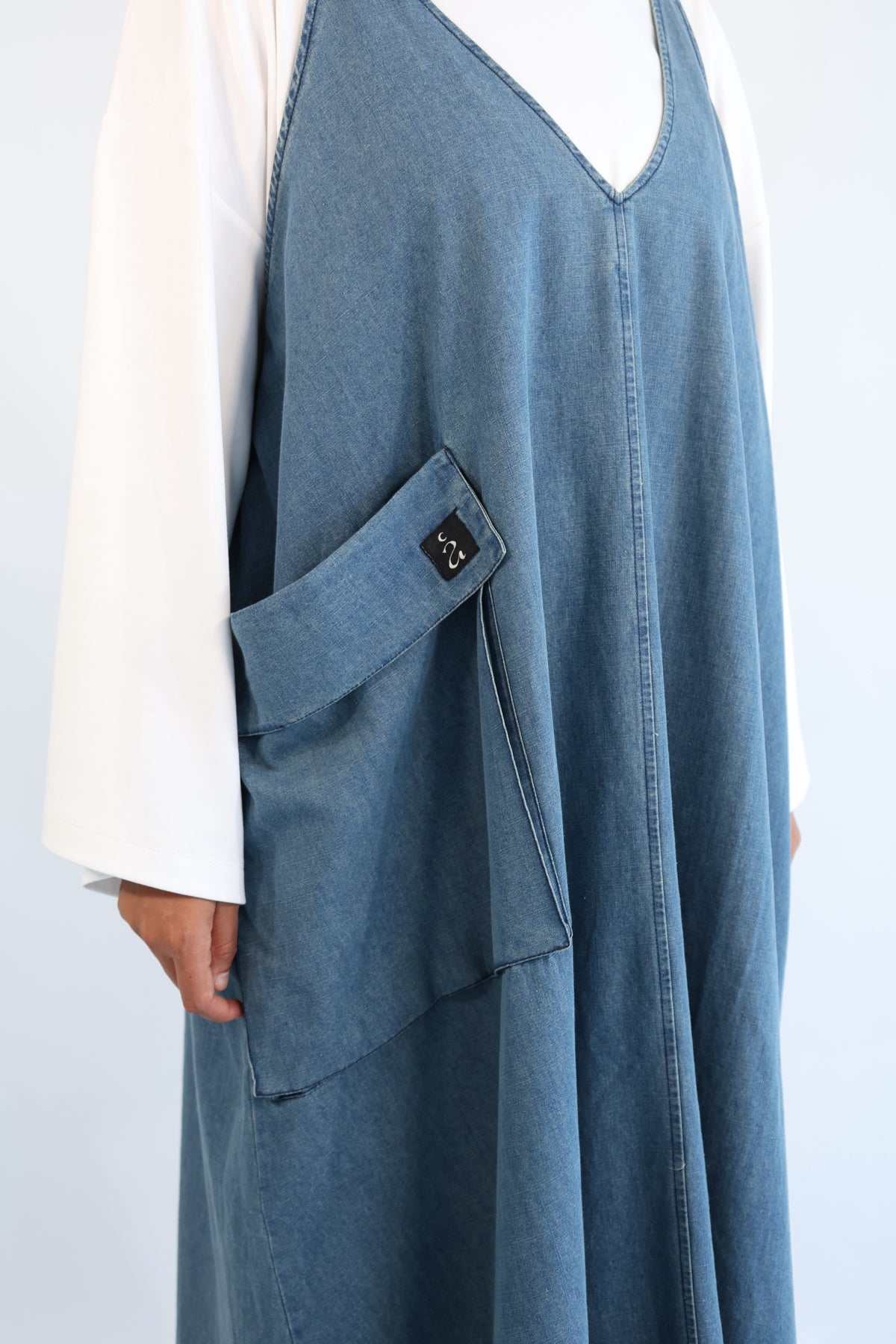 ROBE SALOPETTE DENIM COTON