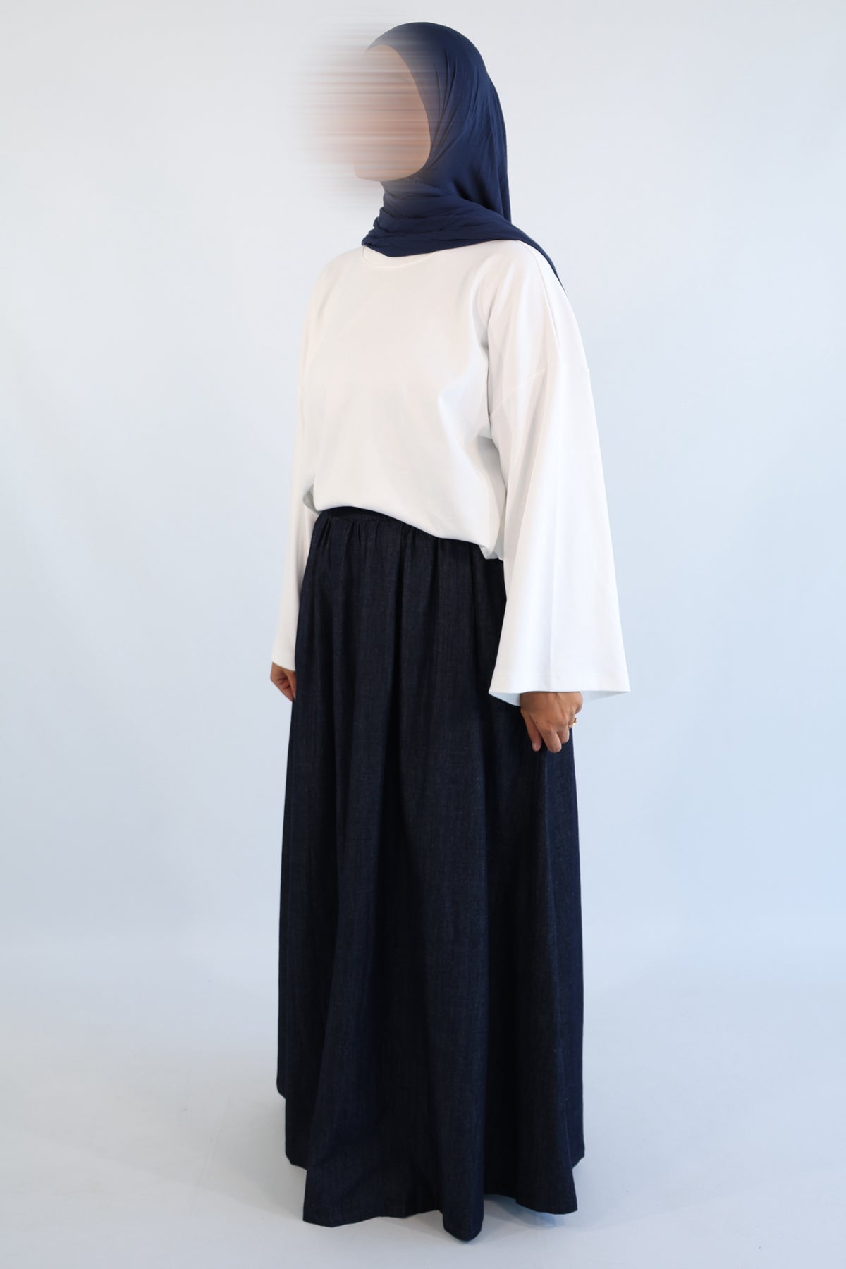 JUPE DENIM COTON