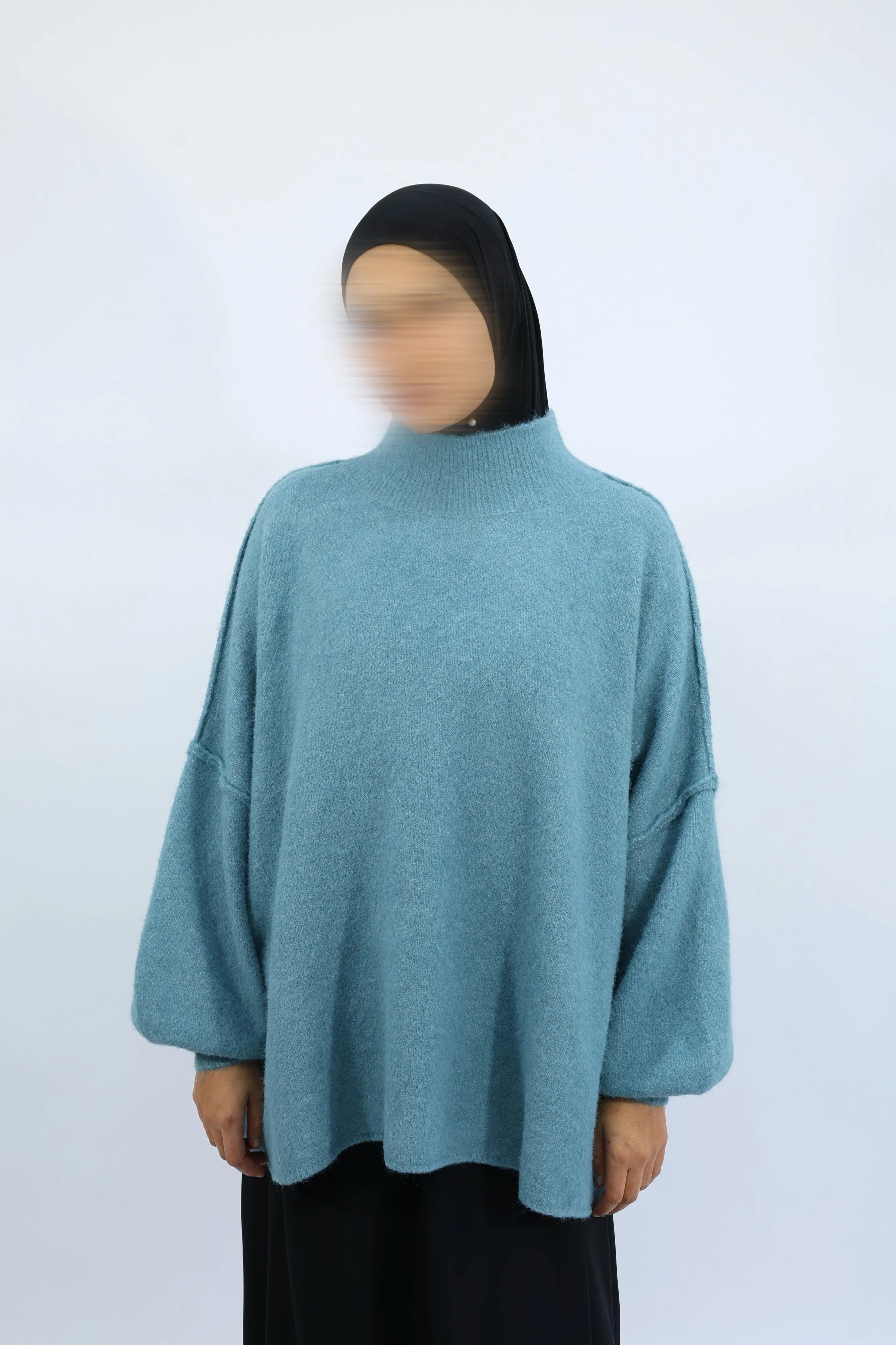 PULL LAINE OVERSIZE - LAYAL Bleu glacier