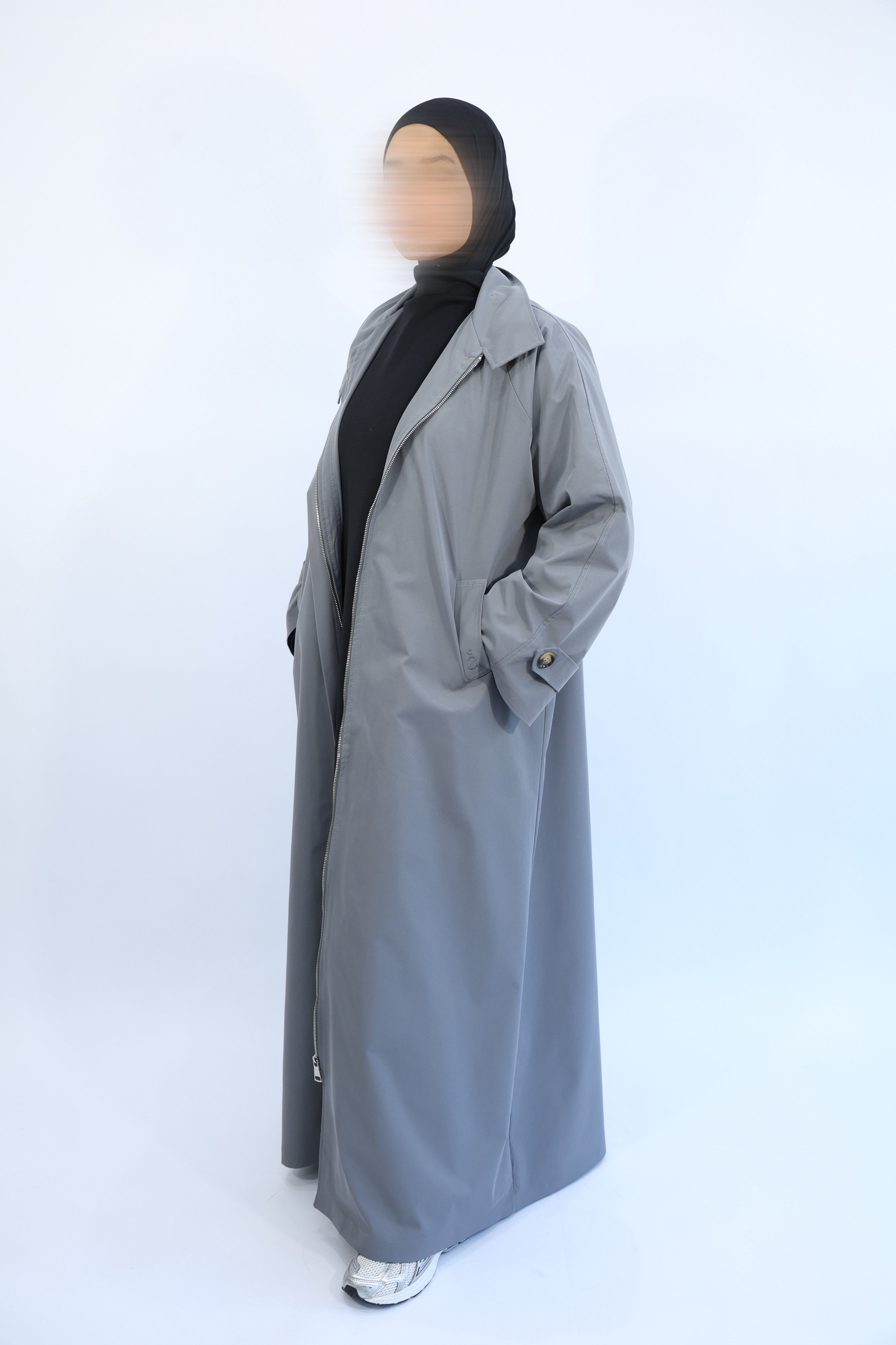 TRENCH LONG Gris / Taille 2