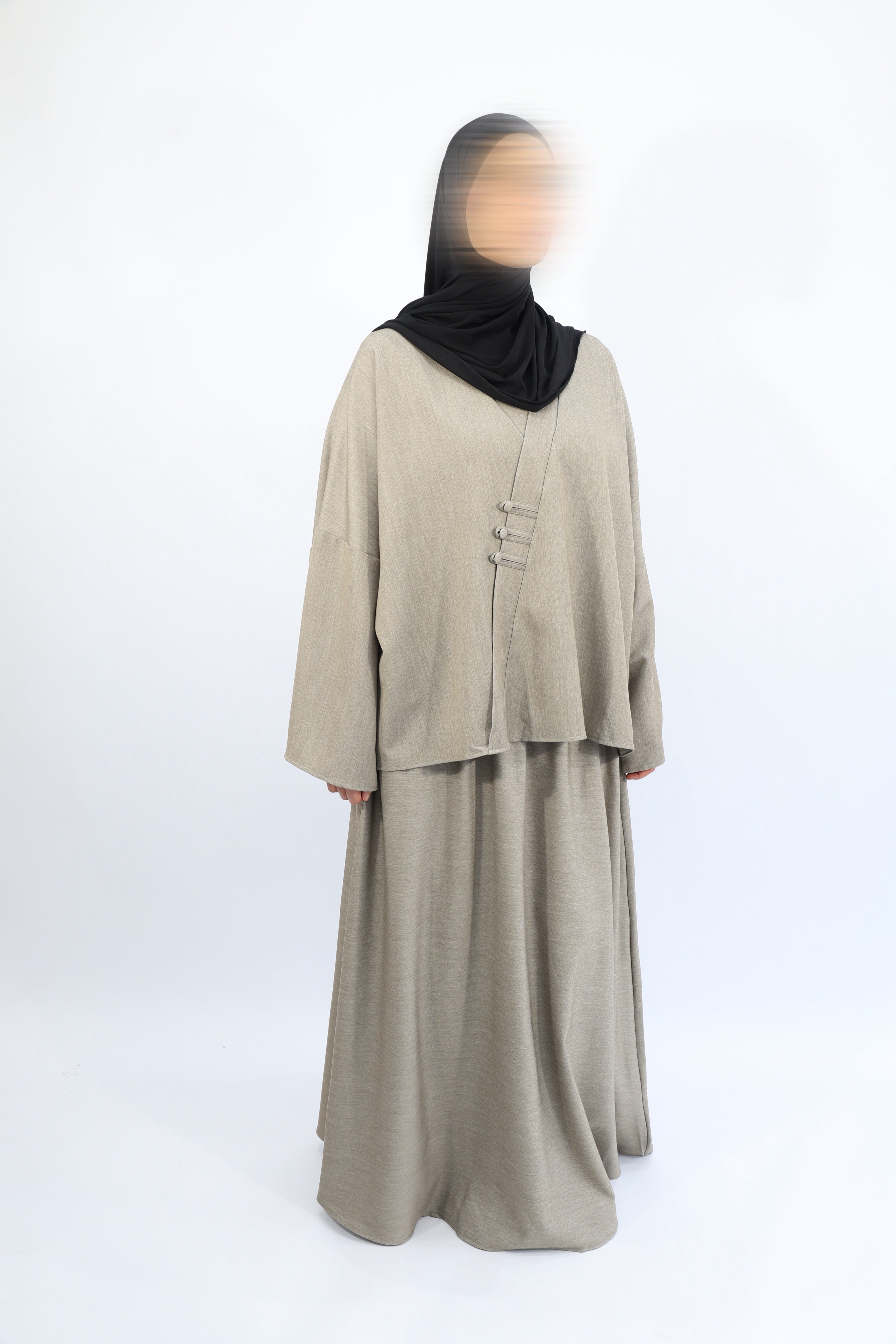 ENSEMBLE TUNIQUE JUPE JAPONAIS Taupe / L/XL