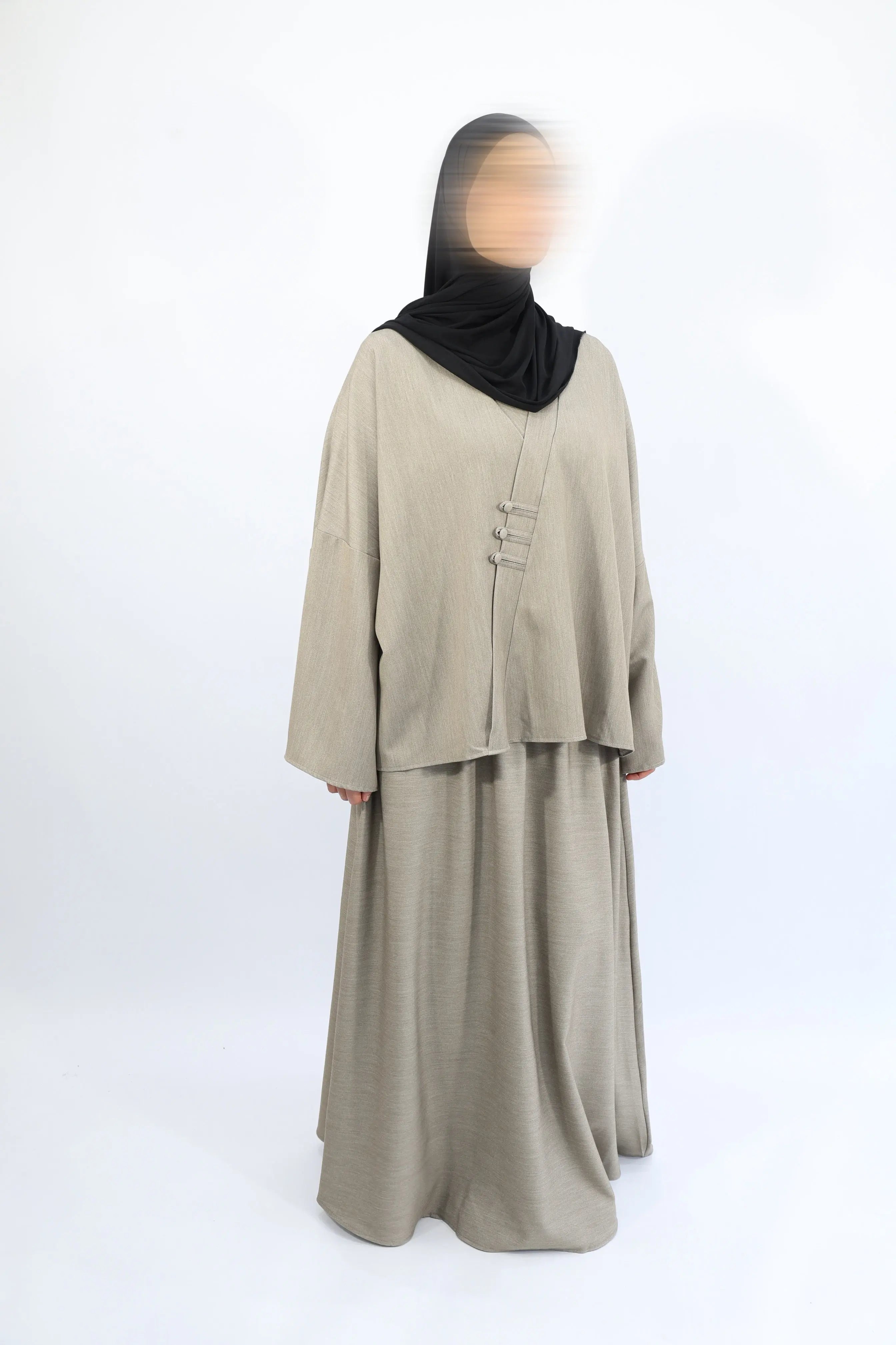 ENSEMBLE JUPE JAPONAIS Taupe / L/XL