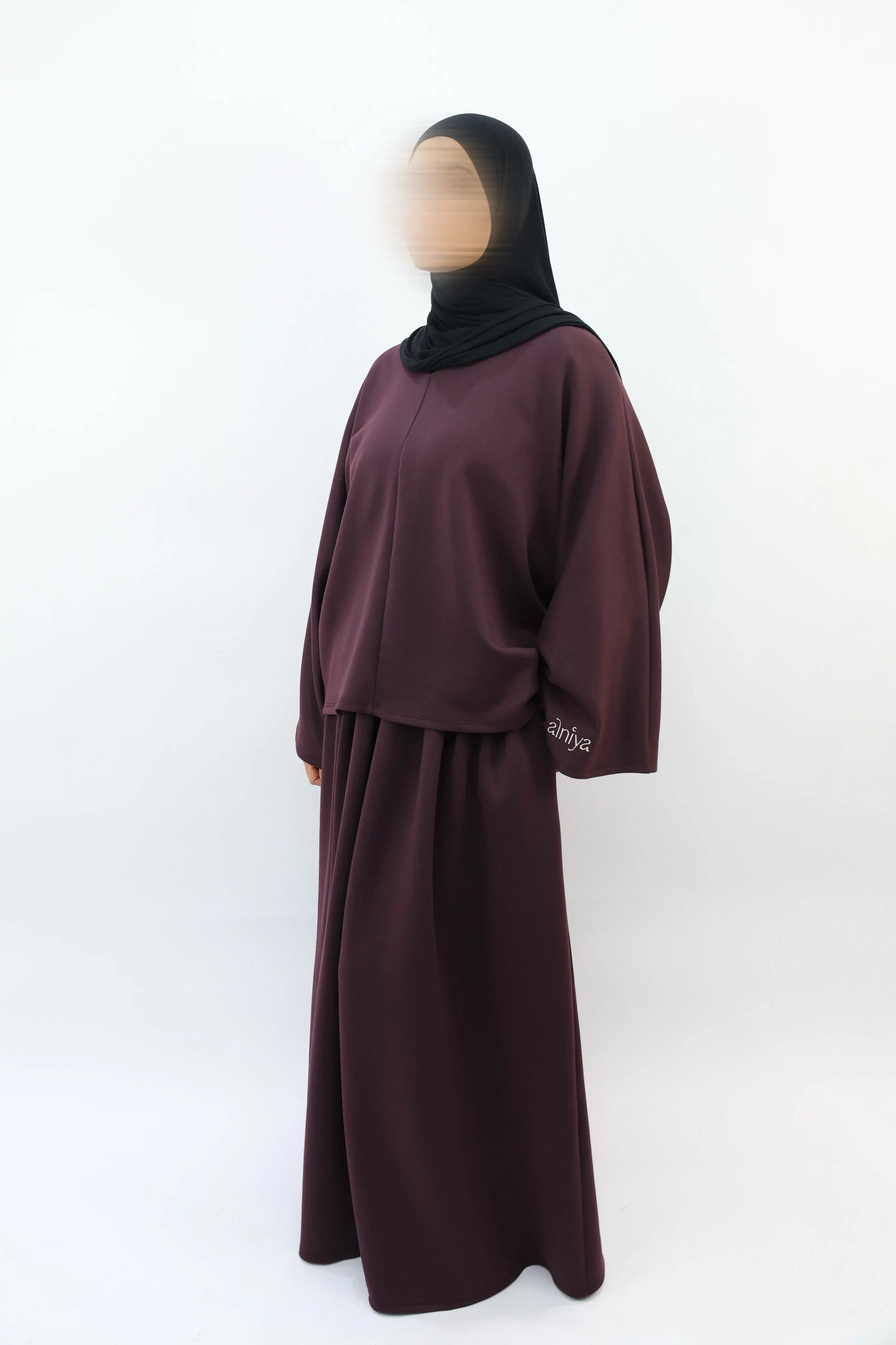 ENSEMBLE OVERSIZE - SAMIRA Prune / Taille 2