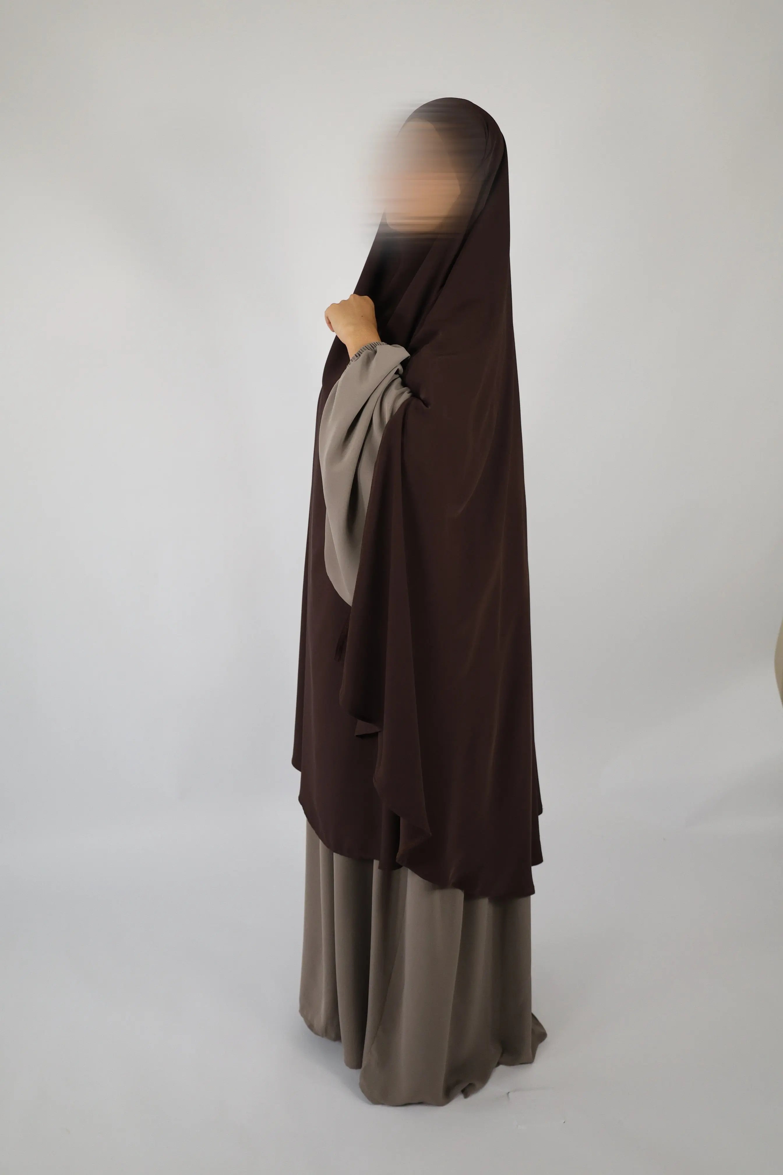 KHIMAR MEDINE - MAXI FENTE signature Café