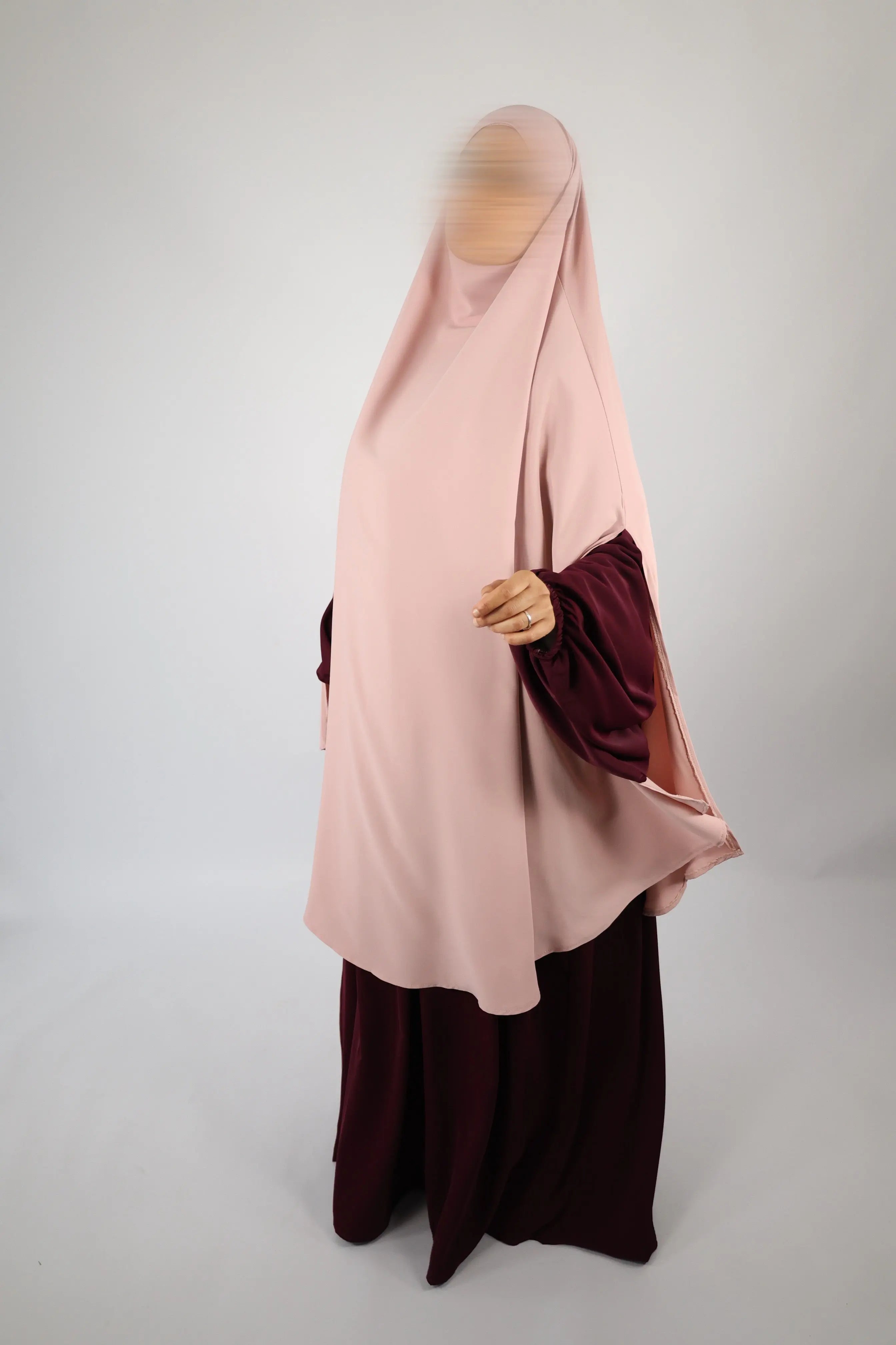 KHIMAR MEDINE - MAXI FENTE signature Rose