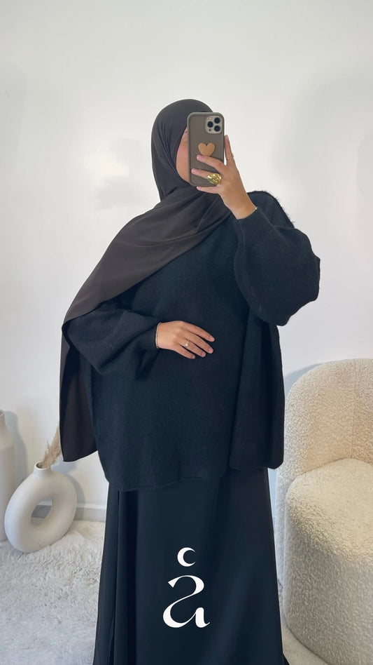 PULL LAINE OVERSIZE - LAYAL  Noir
