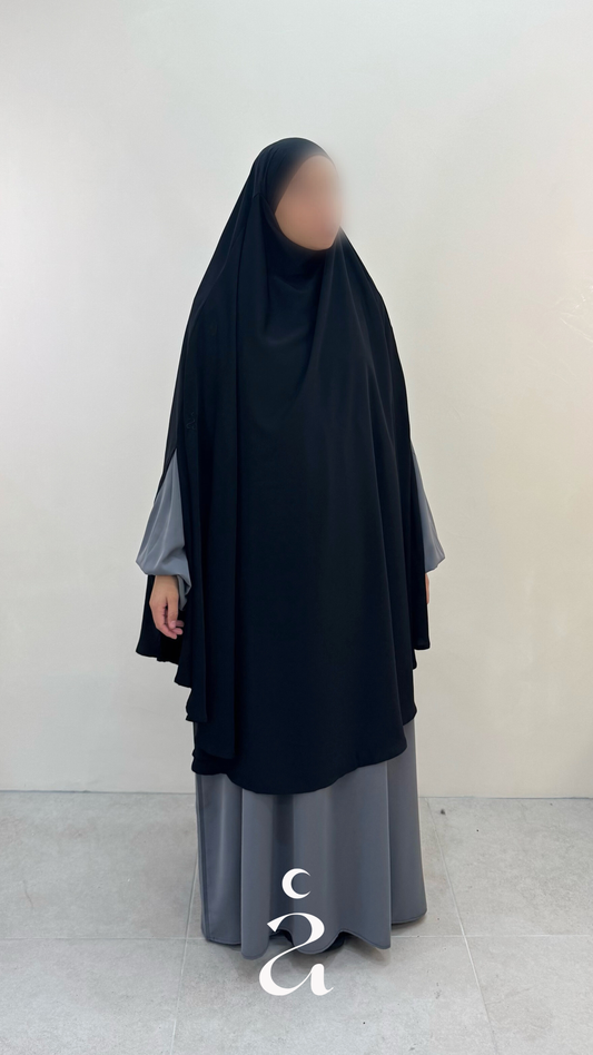 Khimar Maxi Fentes - Alniya Noir