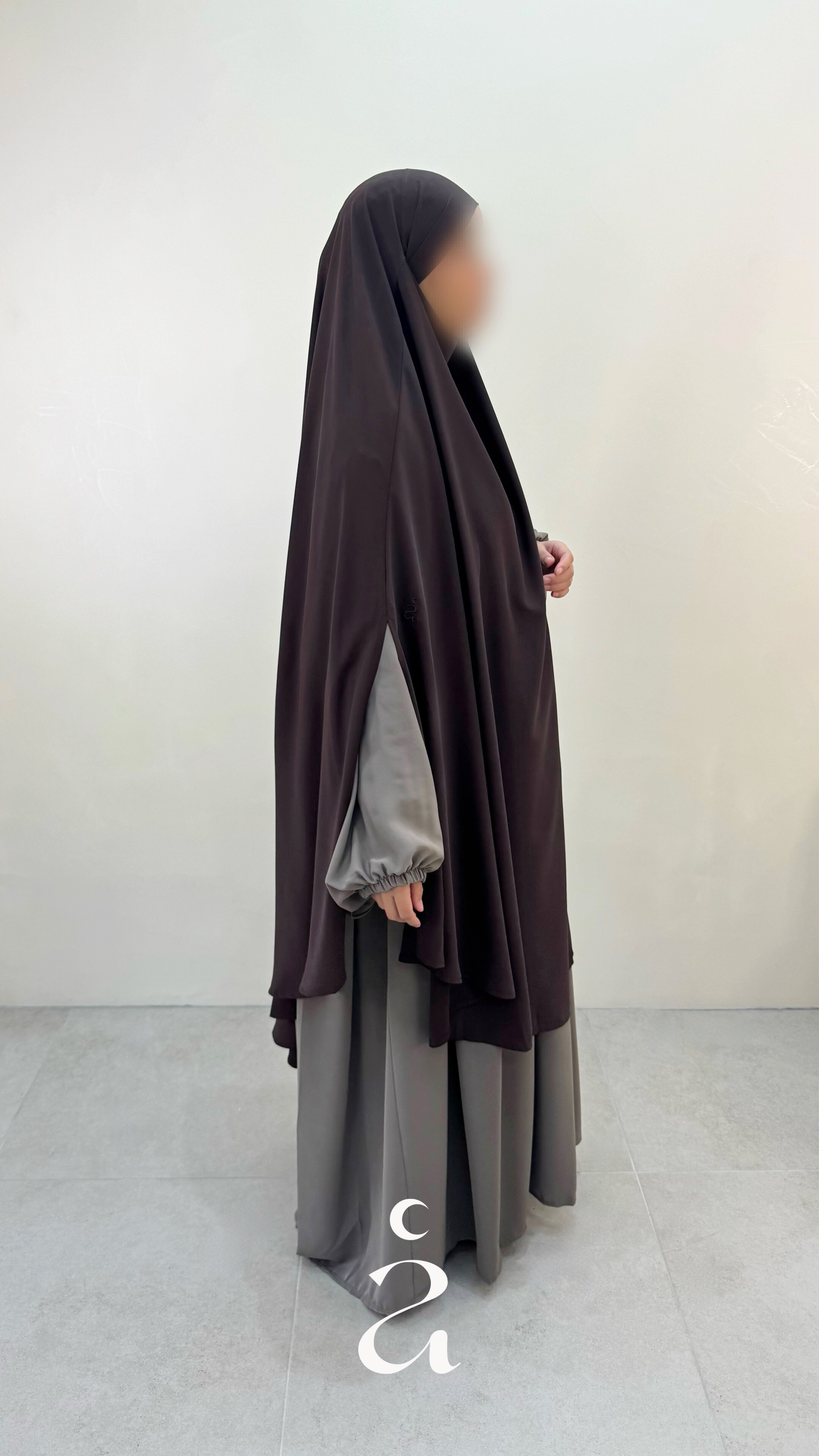 KHIMAR MEDINE - MAXI FENTE signature Café