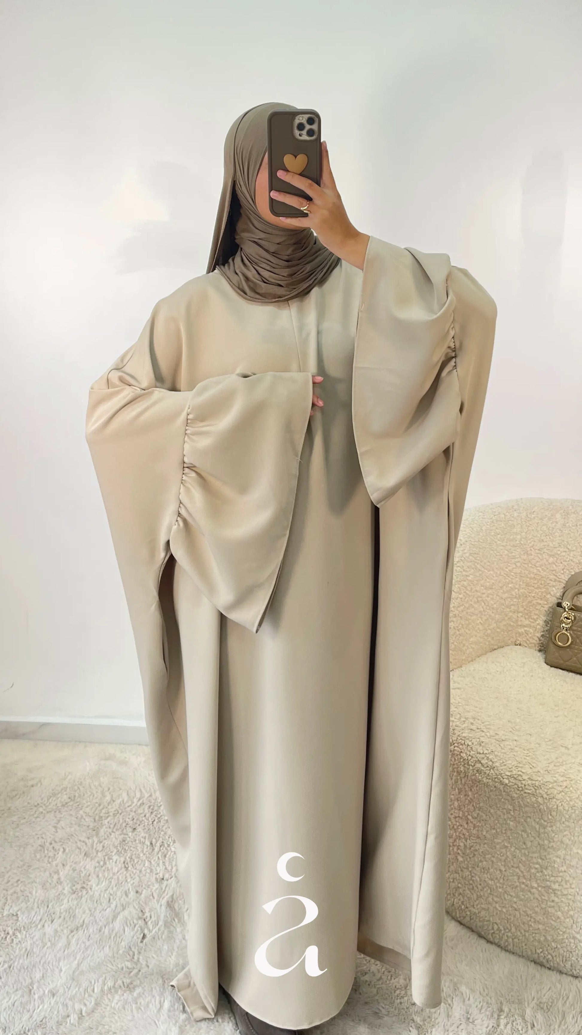 ABAYA FARASHA NOURA - SIGNATURE  Beige / Taille 3