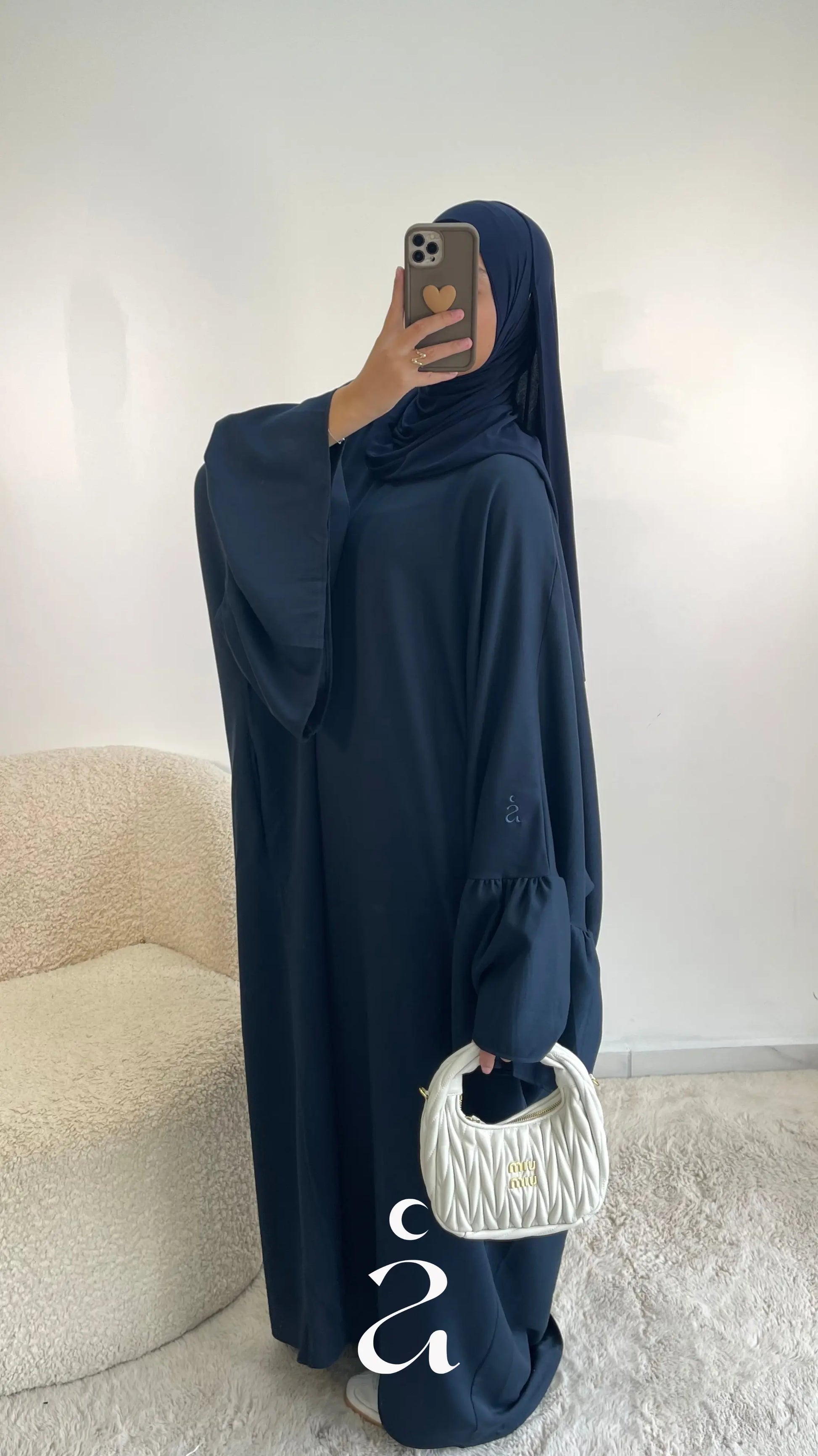 ABAYA FARASHA NOURA - SIGNATURE  Bleu nuit / Taille 3