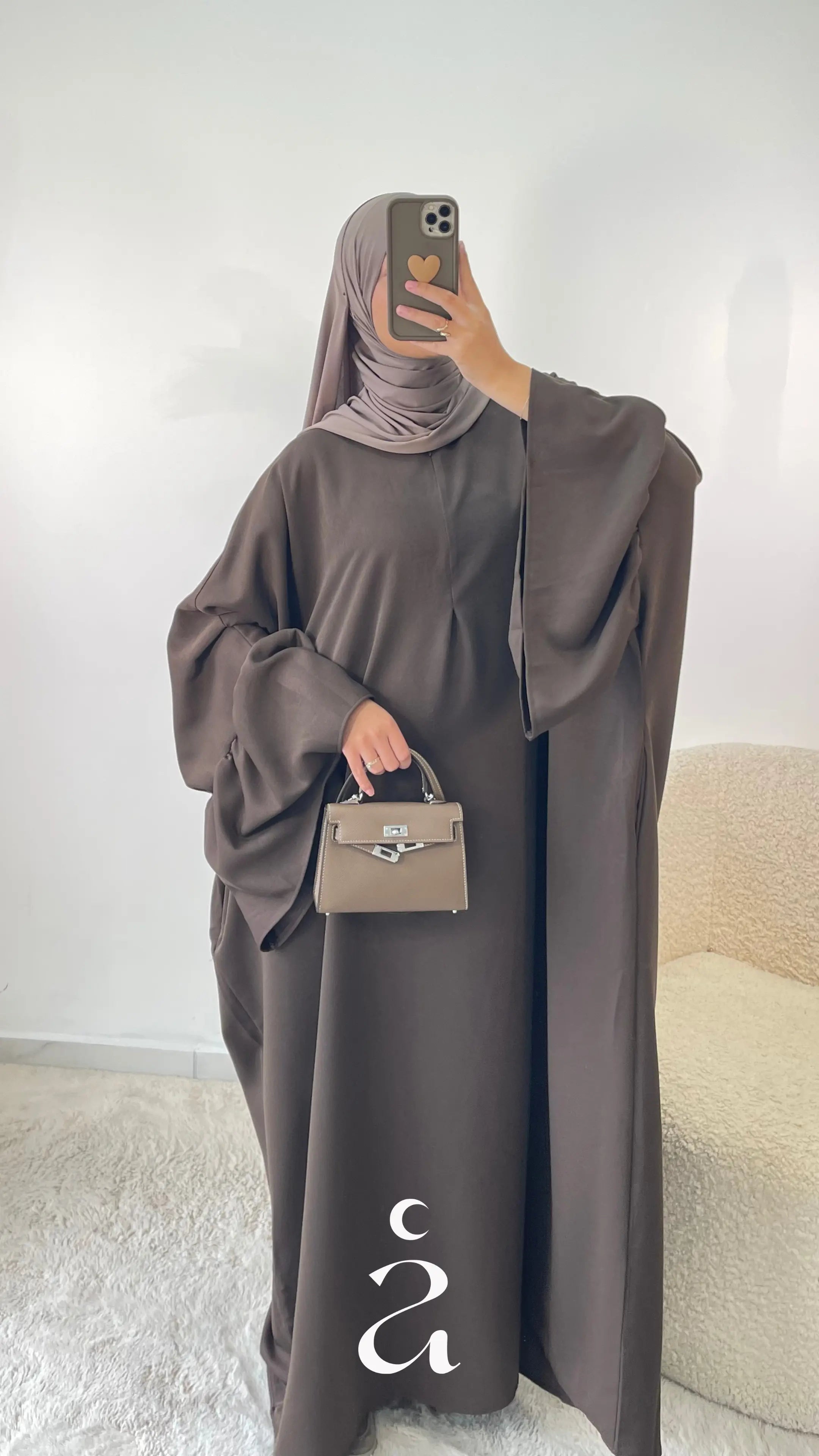 ABAYA FARASHA NOURA - SIGNATURE Marron / Taille 3