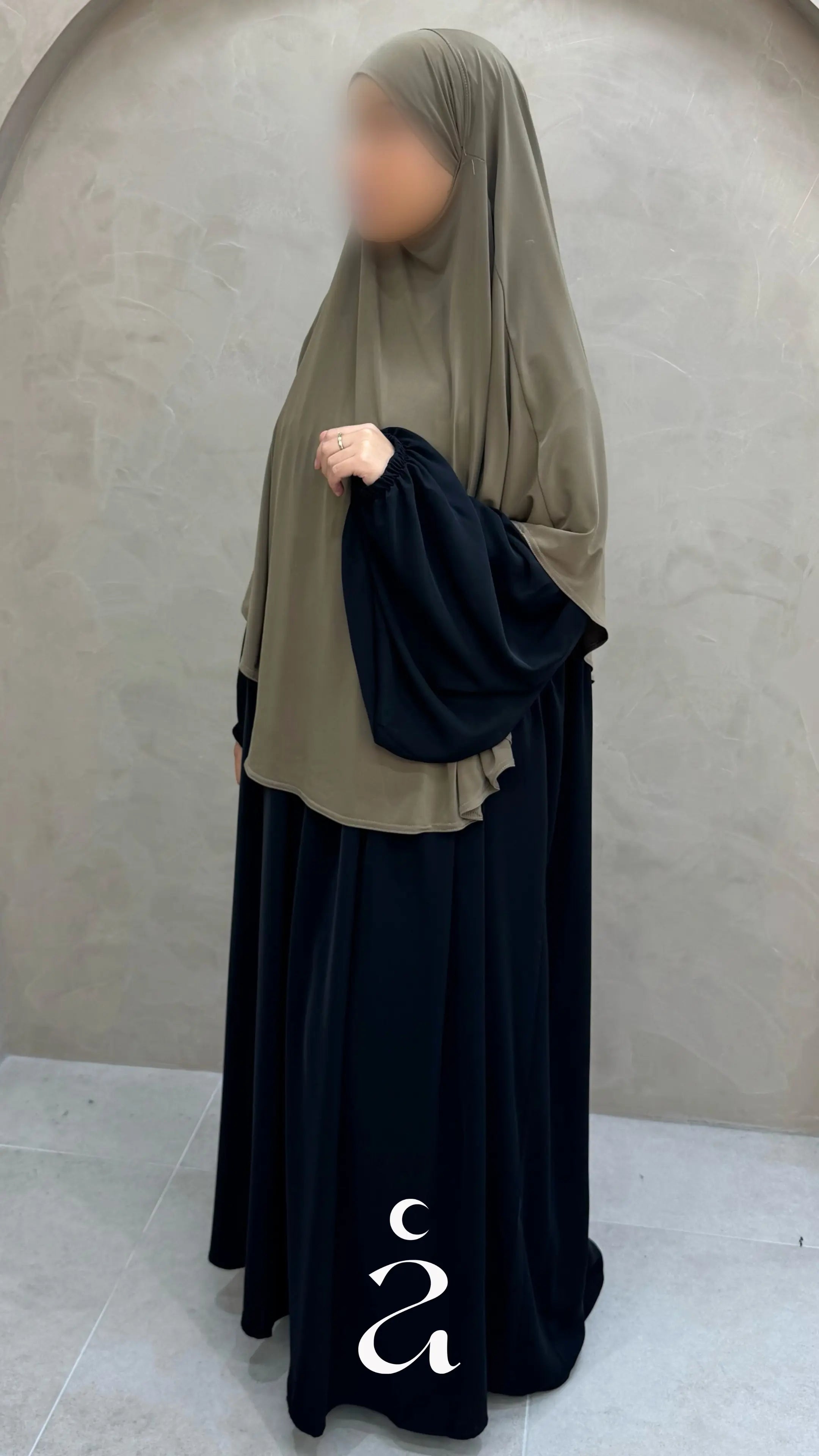 KHIMAR JERSEY Taupe foncé
