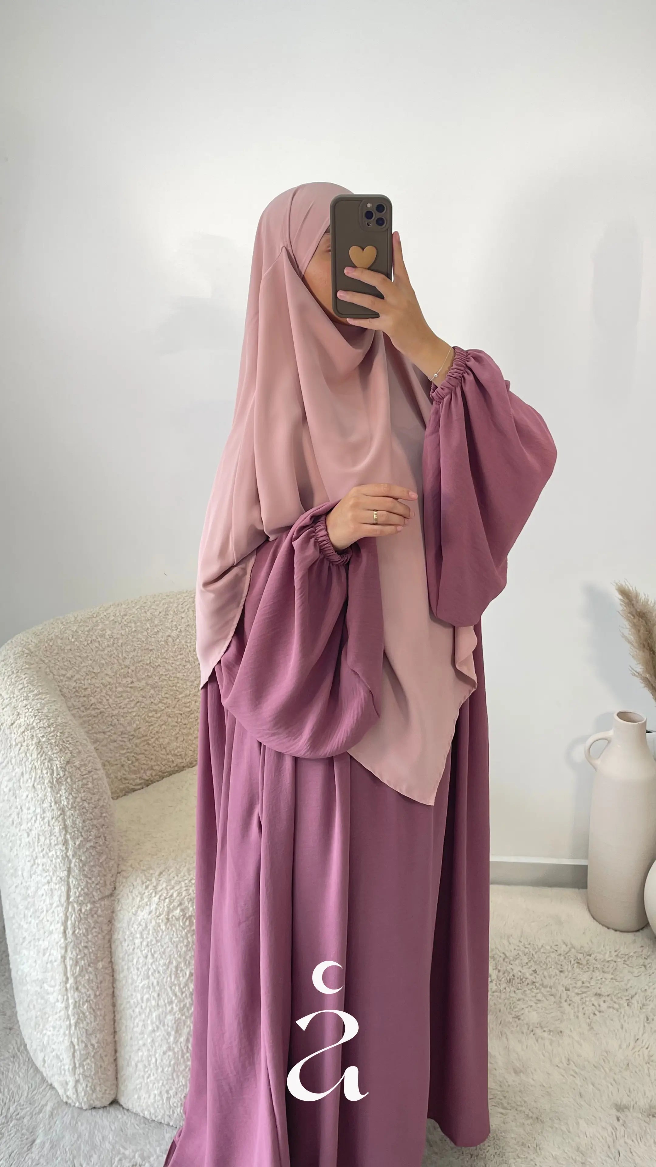 KHIMAR SOIE DE MEDINE - Signature Rose