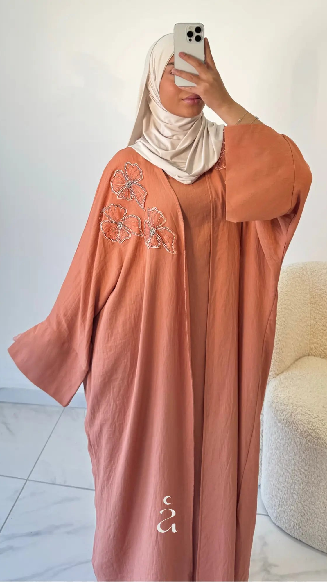 ensemble kimono fleur perlé