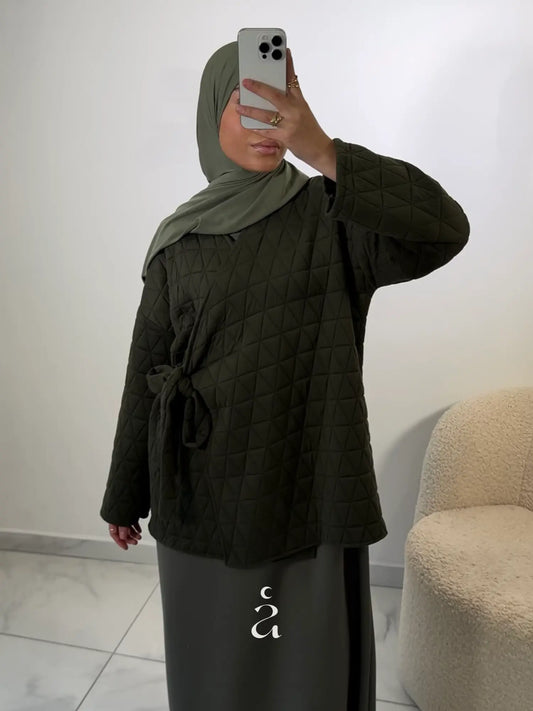 VESTE MATELASSÉE À NŒUD Alniya Paris