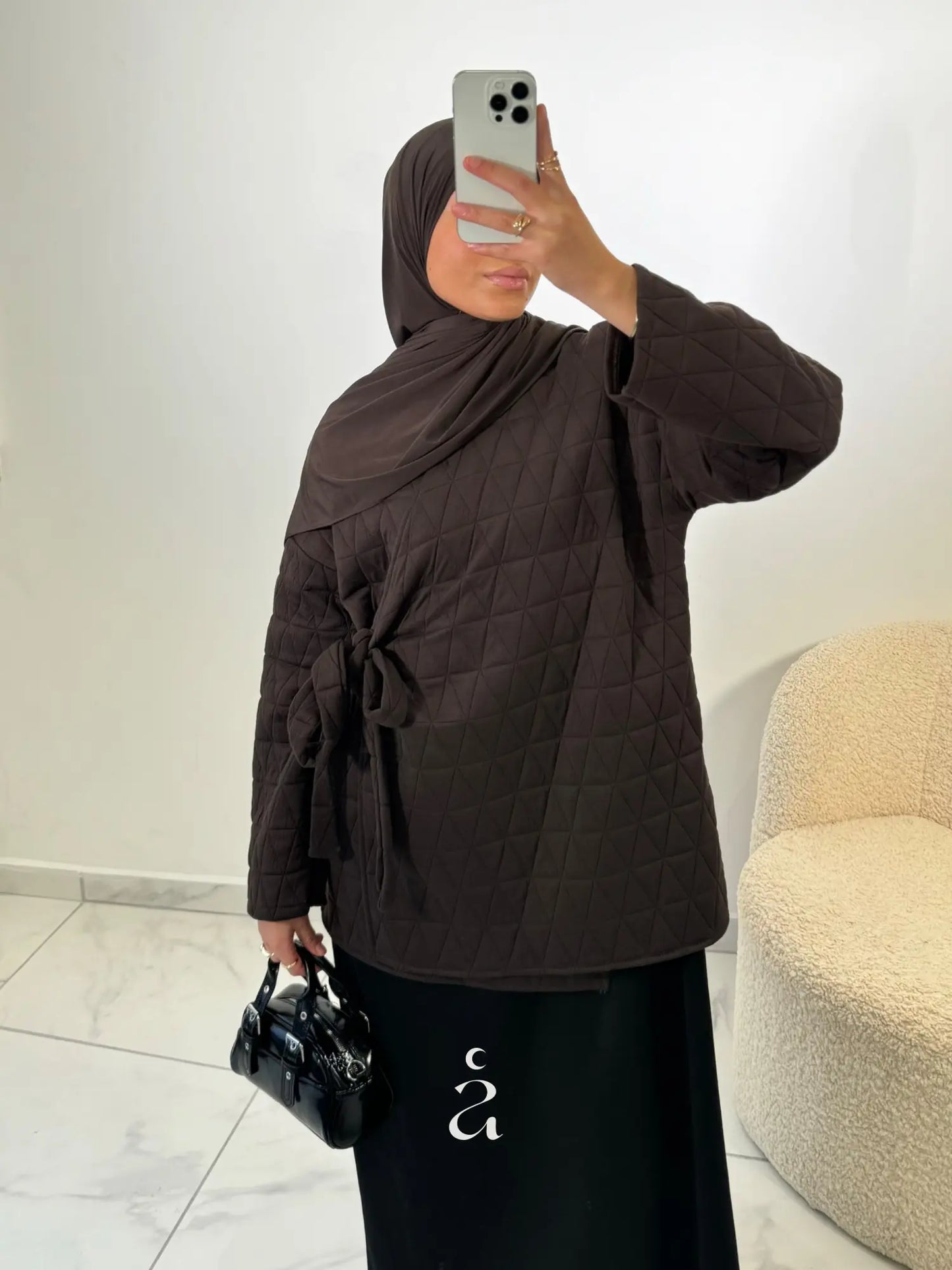 VESTE MATELASSÉE À NŒUD Alniya Paris