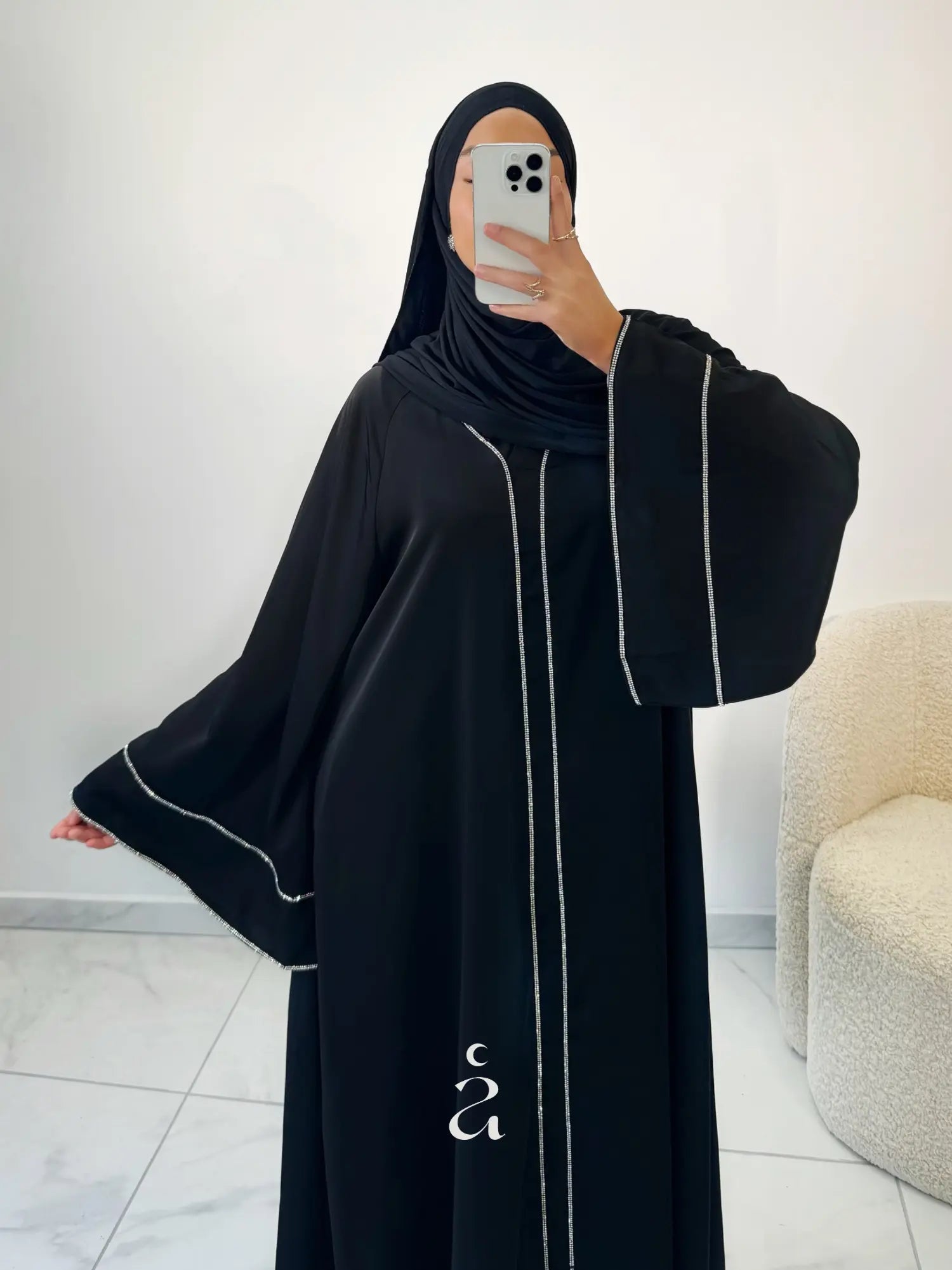 ABAYA À STRASS Alniya Paris