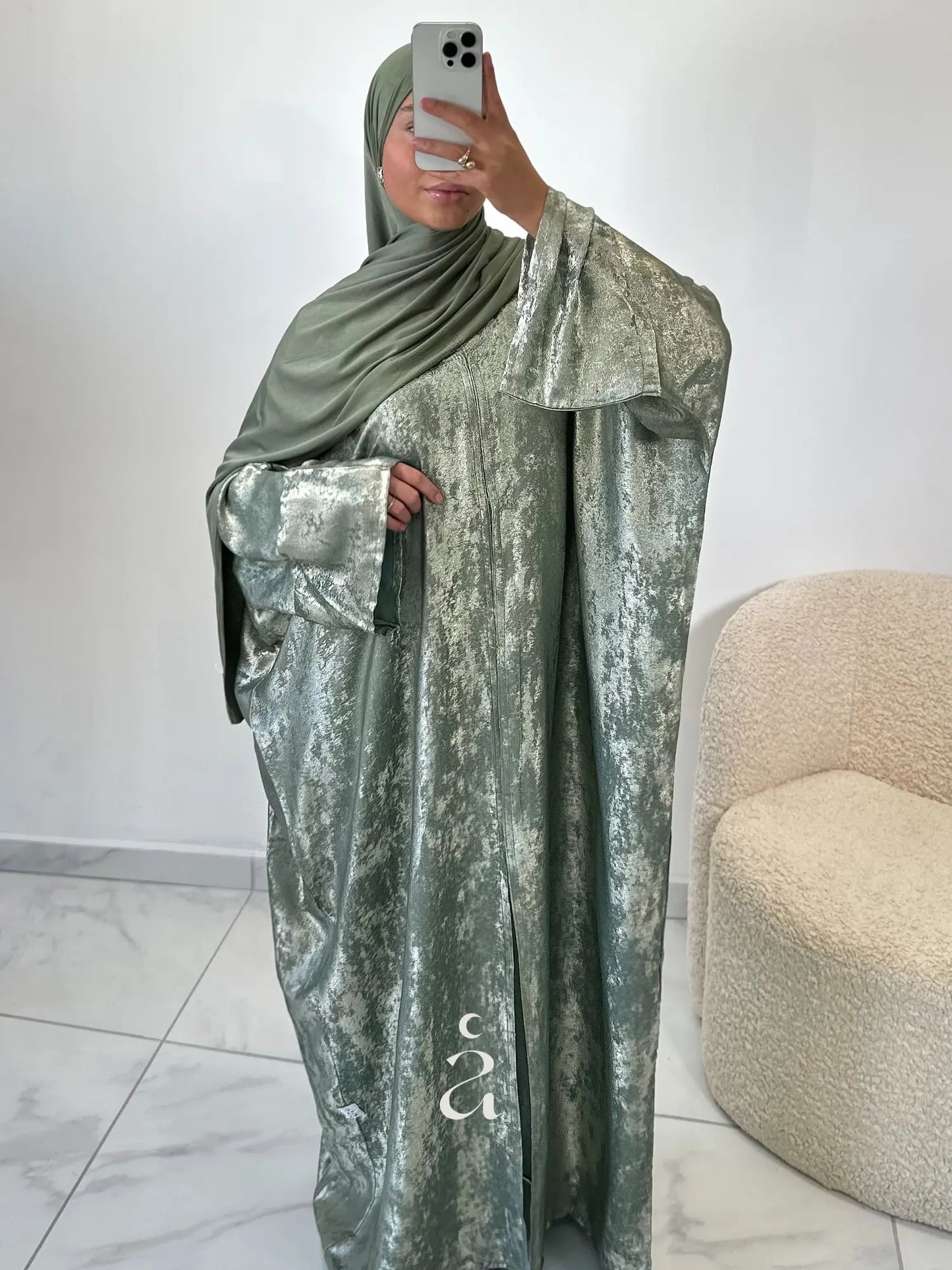 abaya dubai vert m'adora