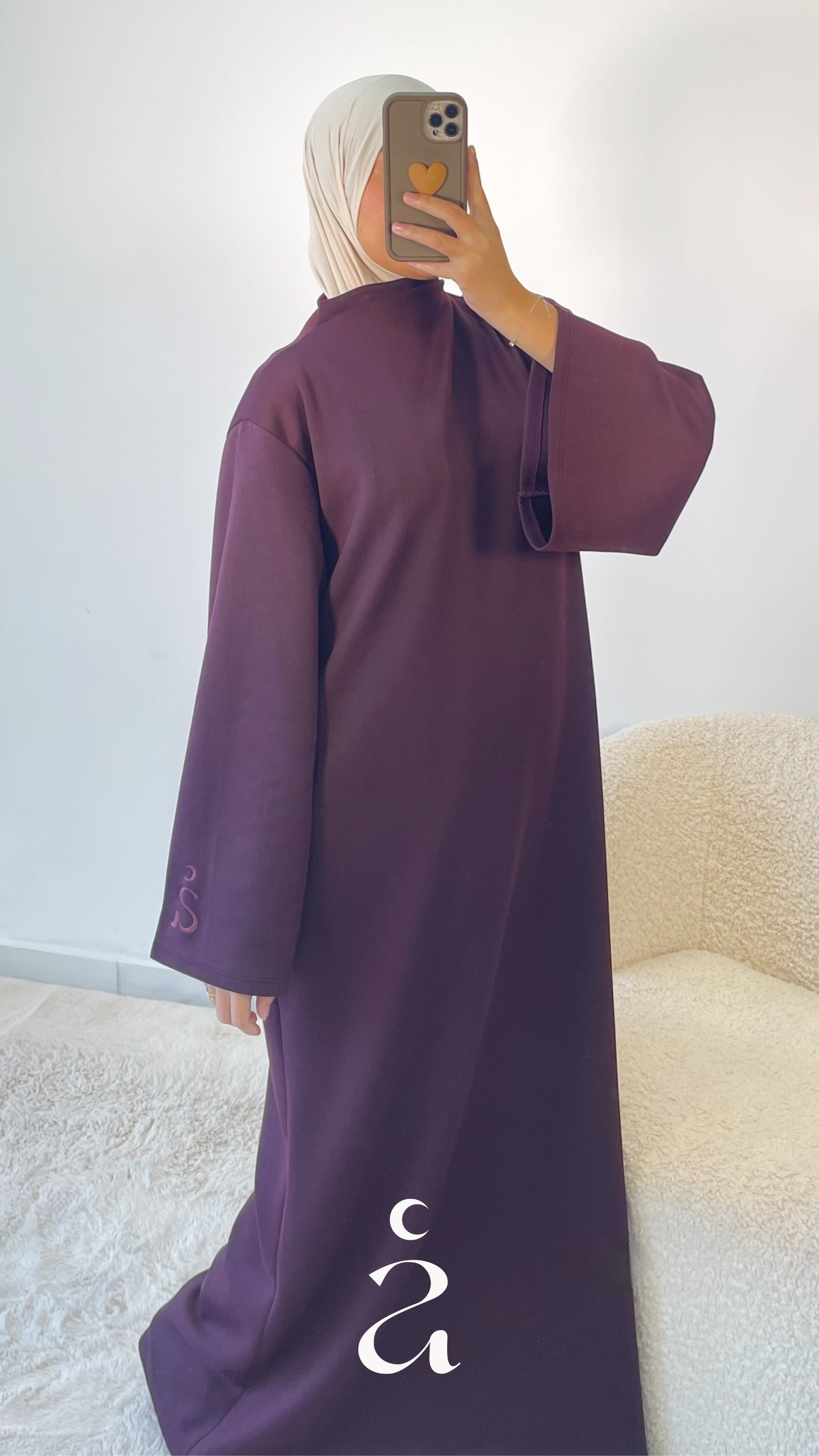 Robe Jogging Coton Mariya - Alniya Prune / Taille 3