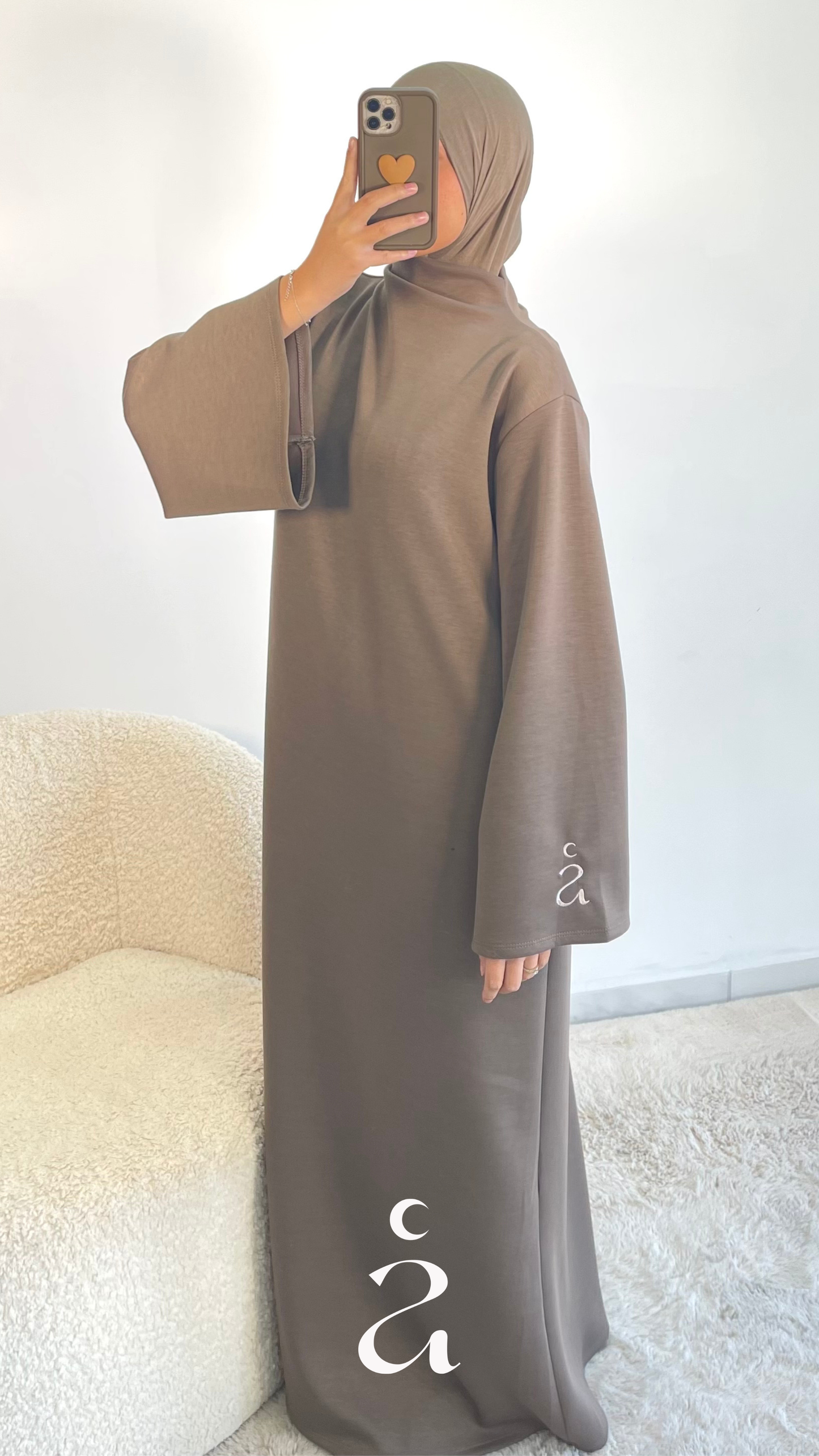 Robe Jogging Coton Mariya - Alniya Taupe / Taille 3