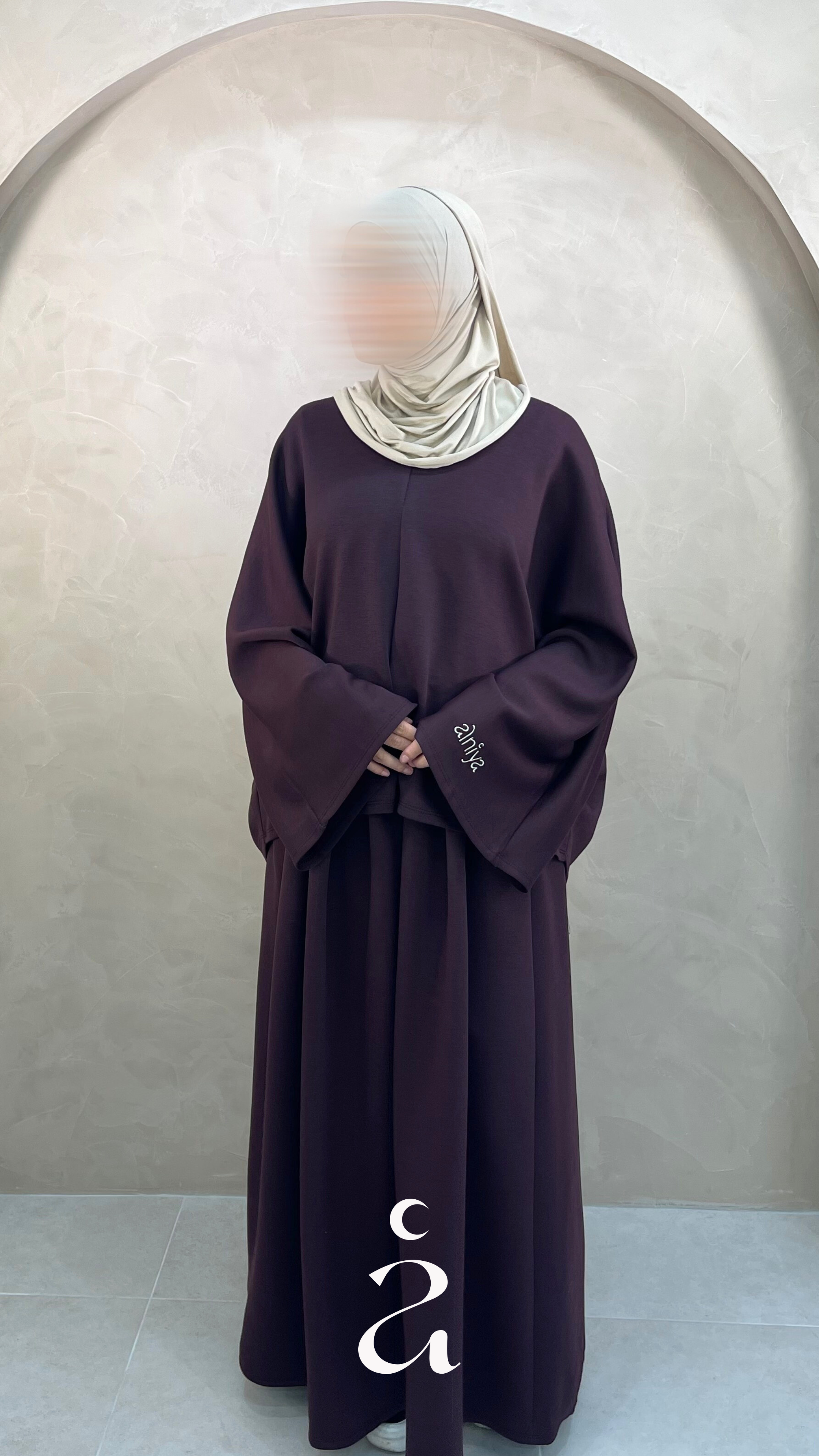 ENSEMBLE OVERSIZE - SAMIRA Prune / Taille 2