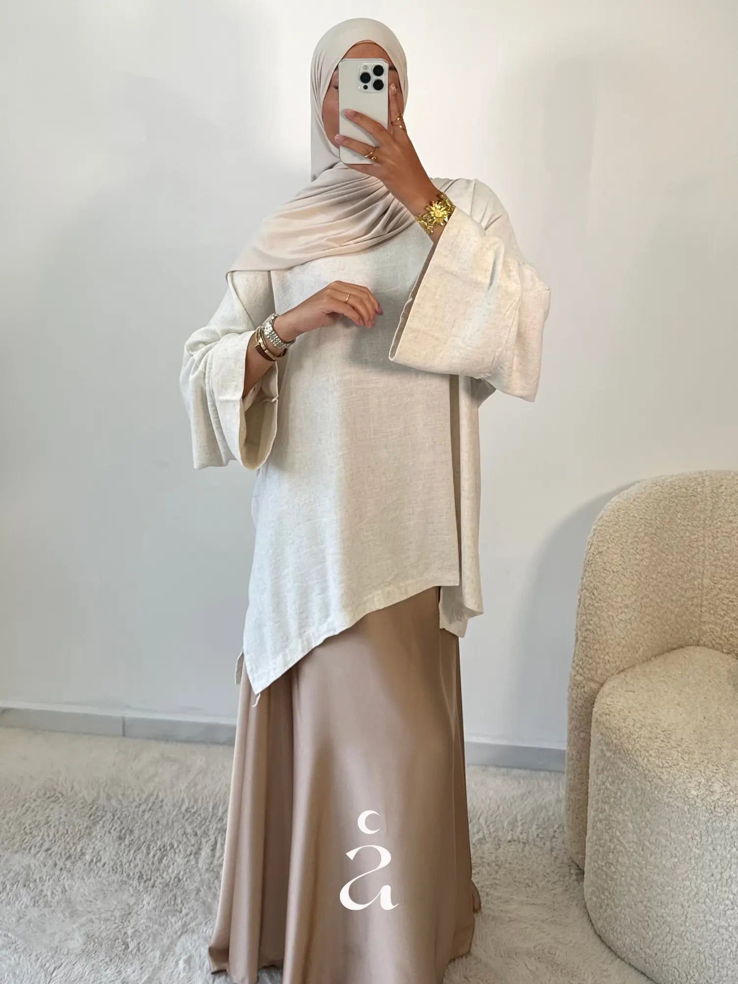 JUPE SATINÉE Alniya Paris