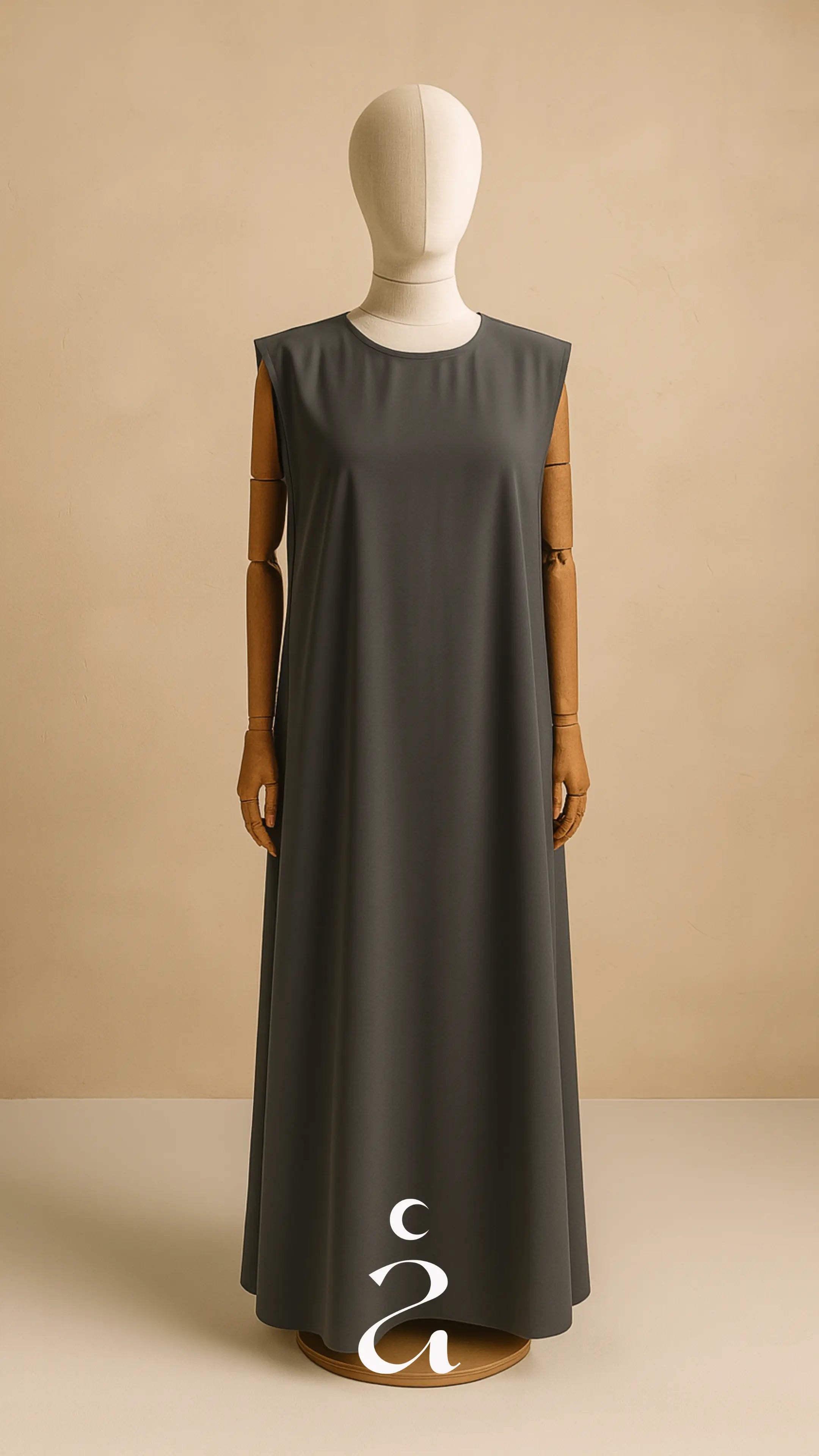 SOUS ROBE - SOIE DE MEDINE Gris foncé