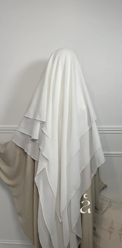 KHIMAR 3 VOILES MOUSSELINE Alniya Paris