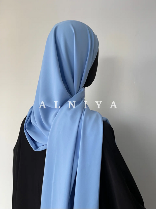 Sky blue Medina silk veil