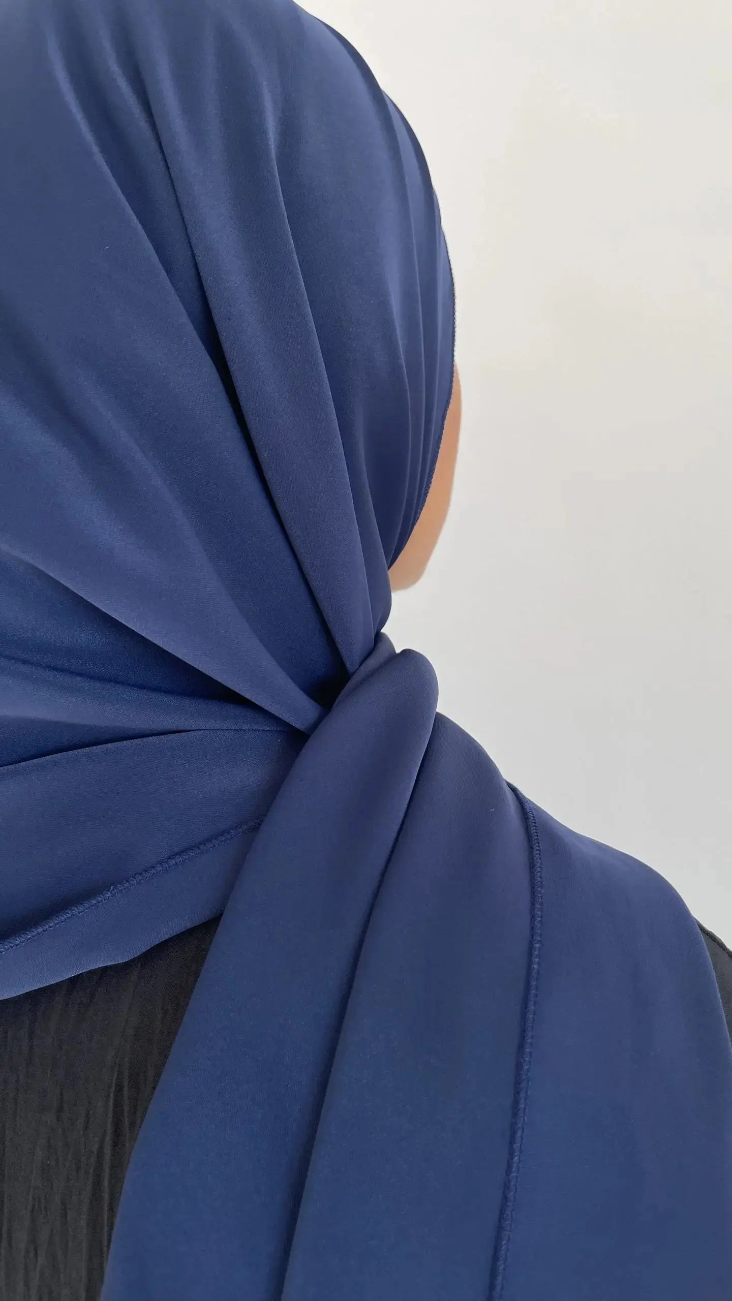 Voile Soie de Médine bleu marine - Alniya Paris