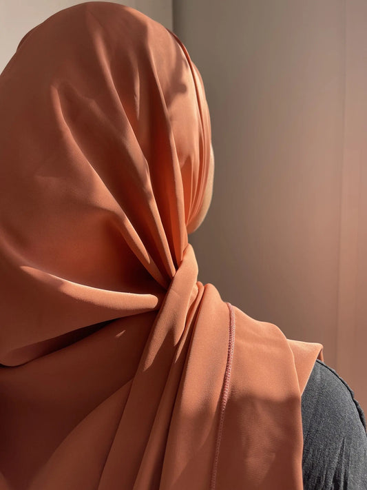 Peach Medina Silk Veil