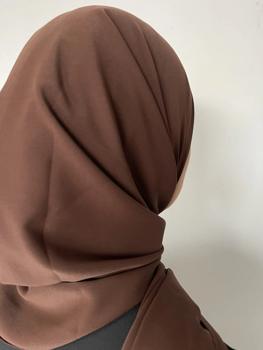 Dark brown Medina silk veil