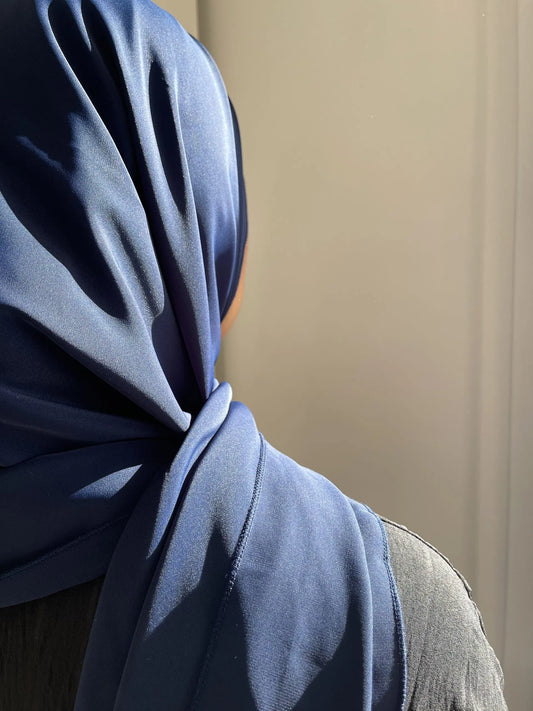 Navy blue Medina silk veil
