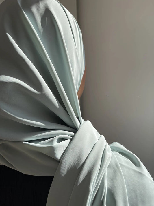 Water green Medina silk veil