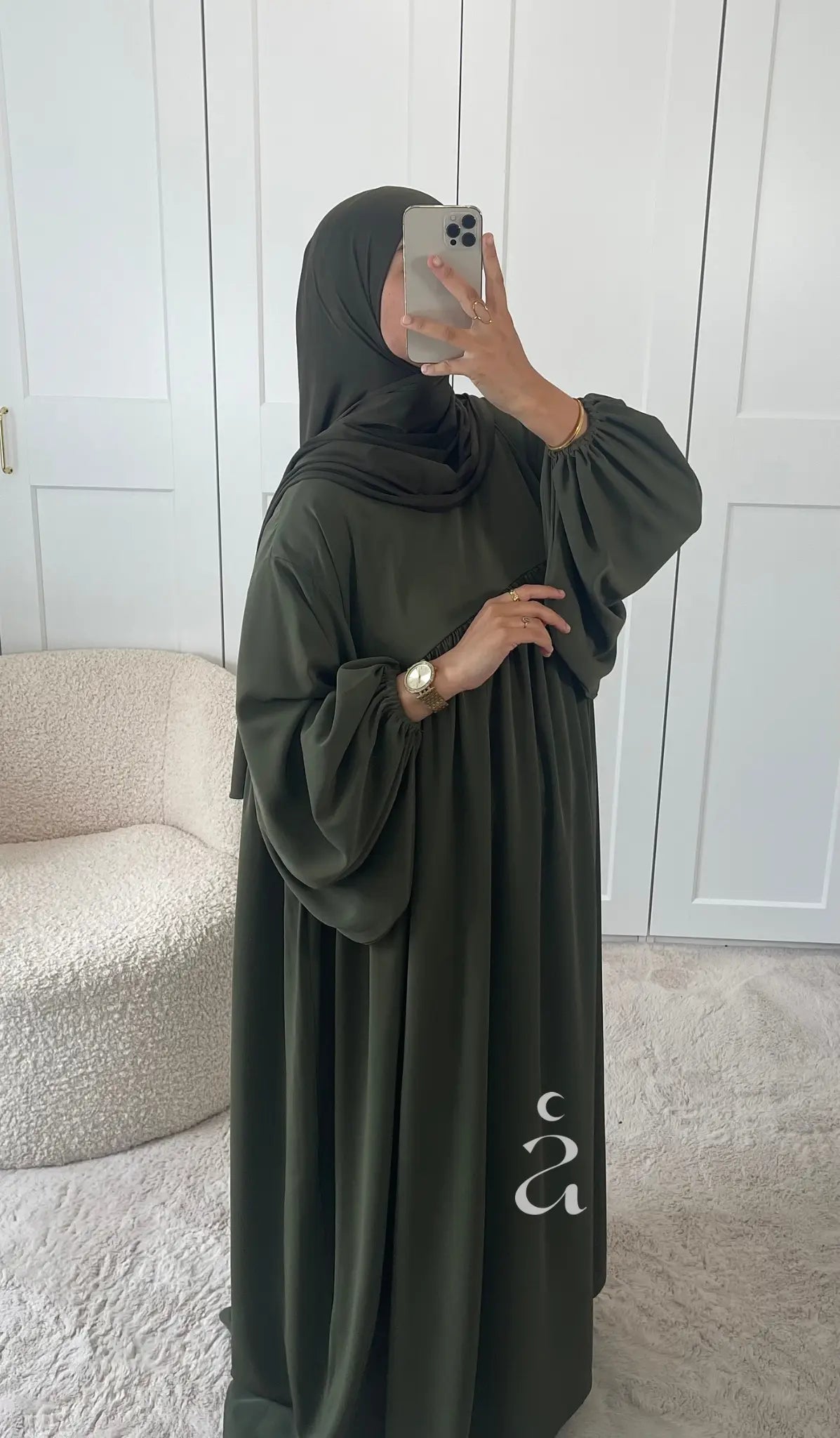ABAYA ESMA SOIE DE MEDINE Alniya Paris