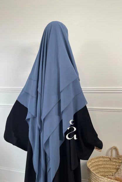 KHIMAR 3 VOILES MOUSSELINE Alniya Paris