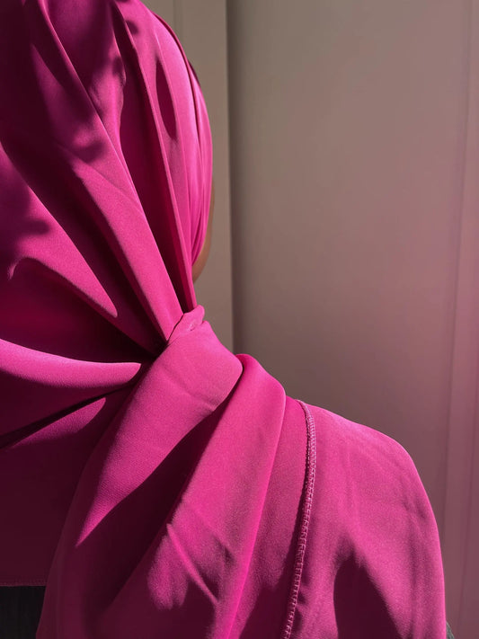 Fushia Medina Silk Veil