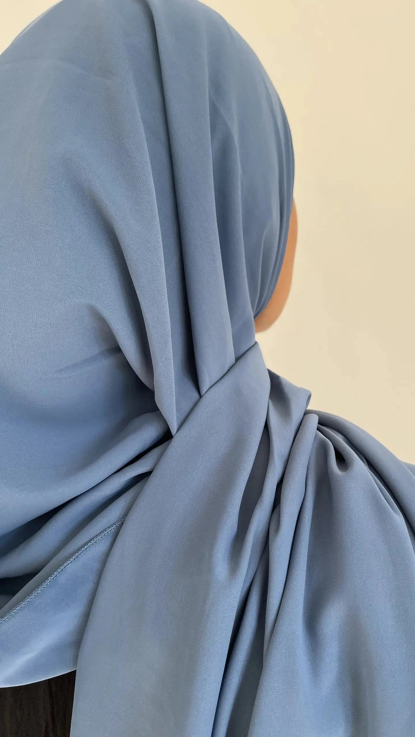 Voile Soie de Médine bleu jean - Alniya Paris