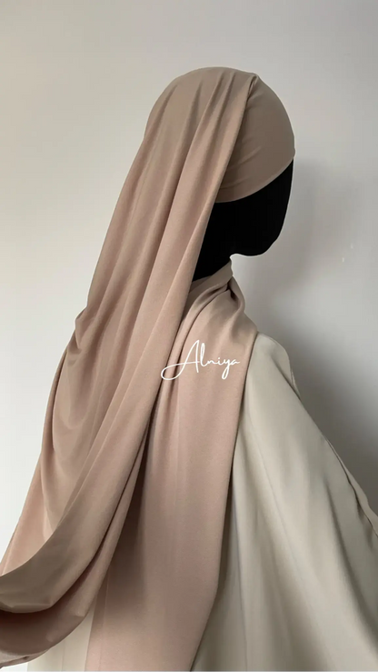 Jersey premium à bandeau beige - Alniya Paris