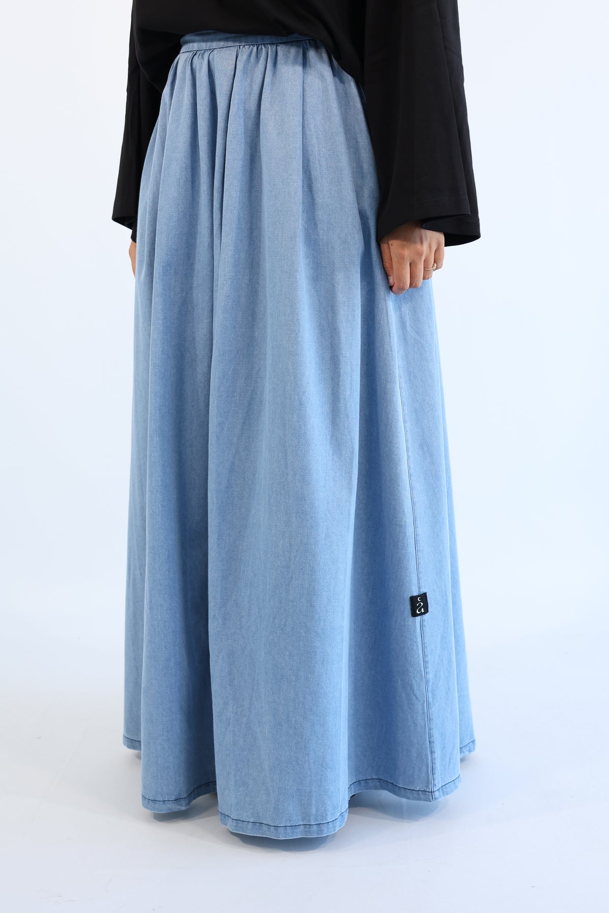 JUPE DENIM COTON