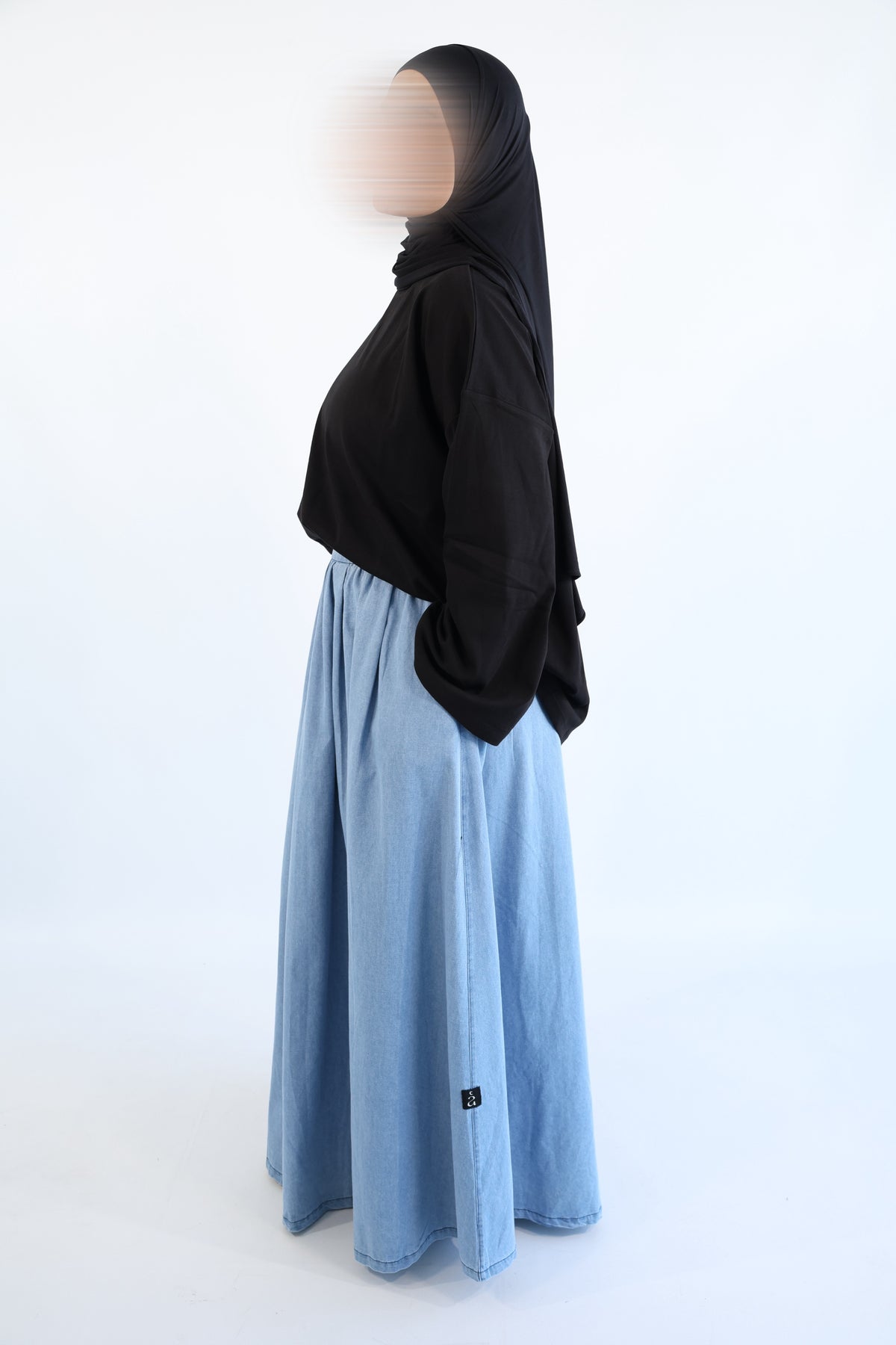 JUPE DENIM COTON