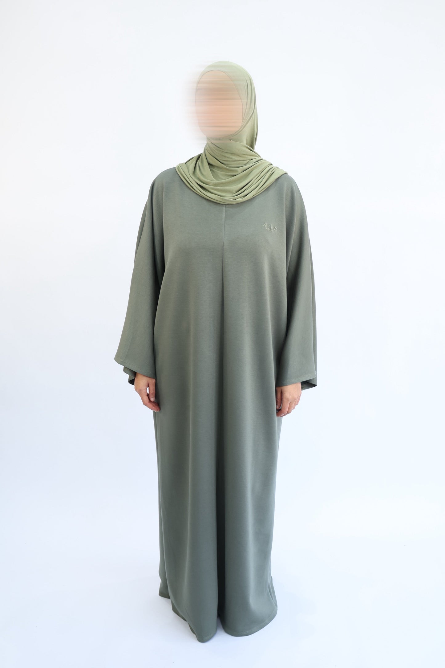 Abaya Jogging coton avec poche - ShaÏma  Kaki / Taille 3
